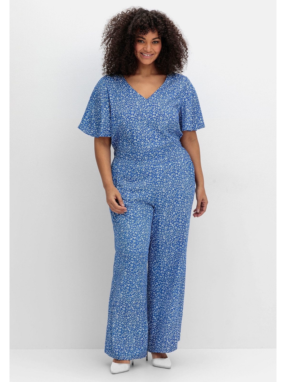 sheego by Joe Browns Jumpsuit Große Größen mit Blümchenprint, aus Viskose