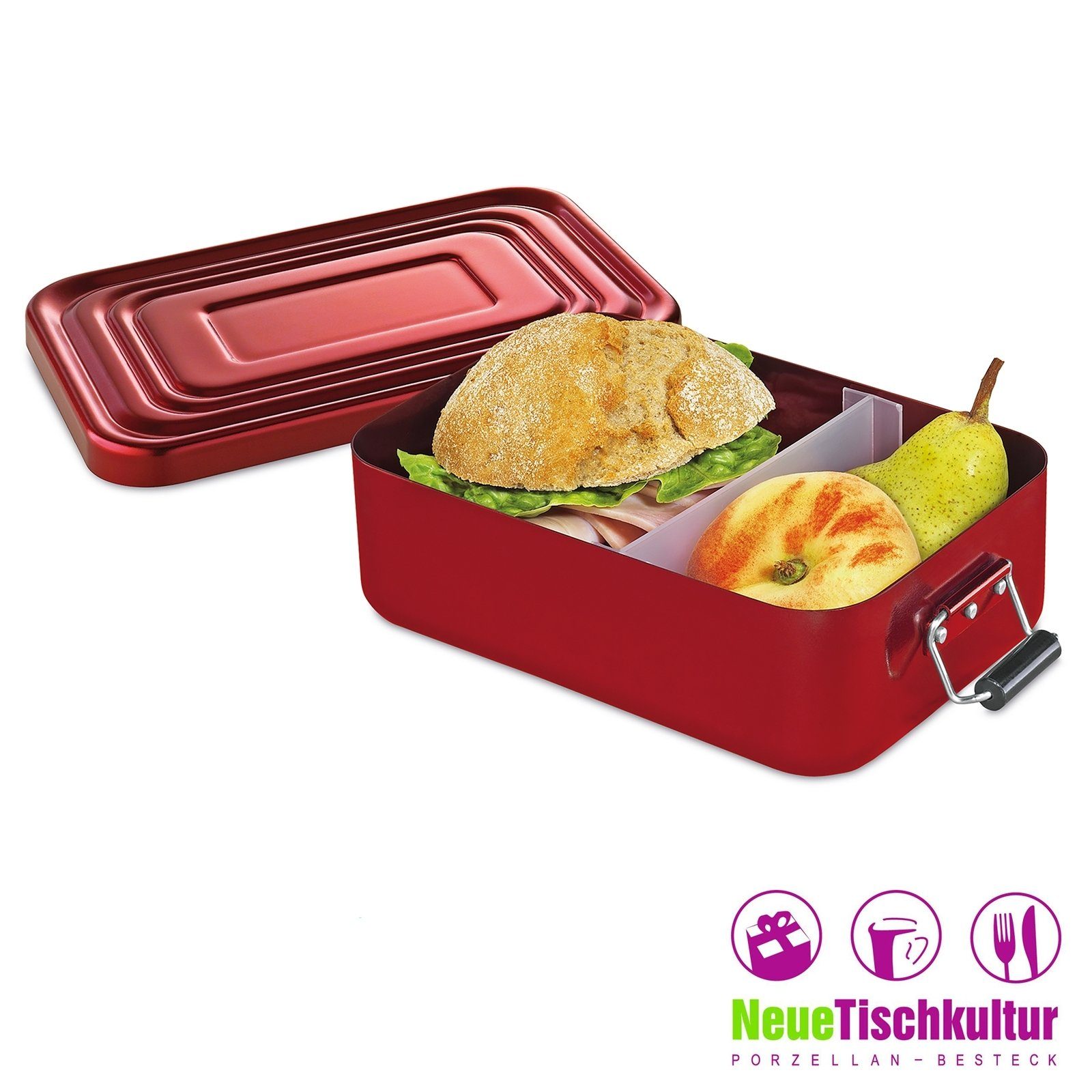 Aluminium, (Stück, Lunchbox Aluminium Neuetischkultur go Lunchbox Brotdose 1-tlg), Groß, to