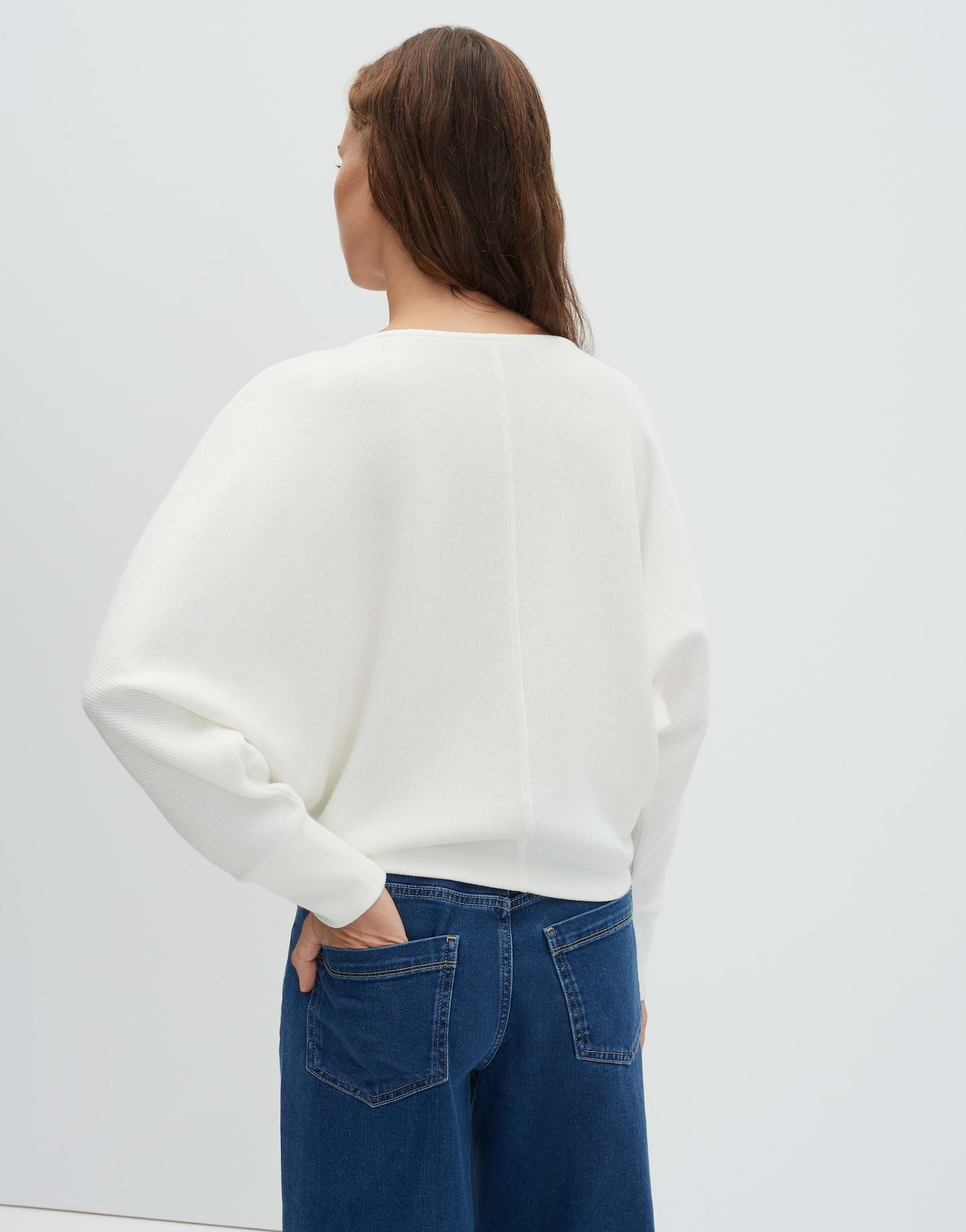 someday Sweatshirt UTIBBY TEXTURE Loose im Viskosemix weite Passform, schmal zulaufend, Rippstruktur, elastischer Stoff