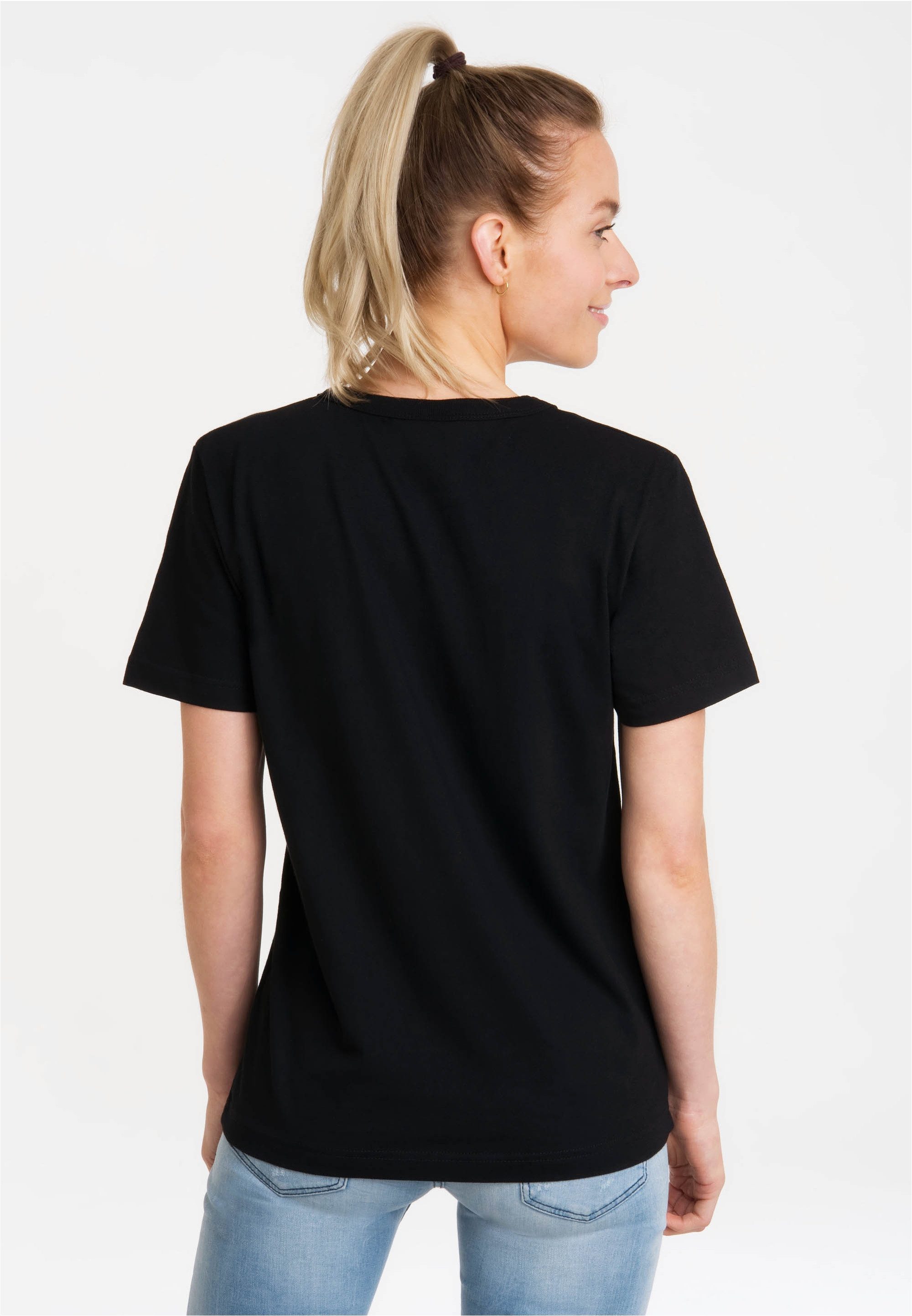 LOGOSHIRT T-Shirt Maus - Outline mit coolem Print