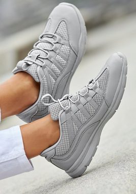 LASCANA Sneaker Freizeitschuh, Halbschuh mit elastischen Schnürbändern VEGAN
