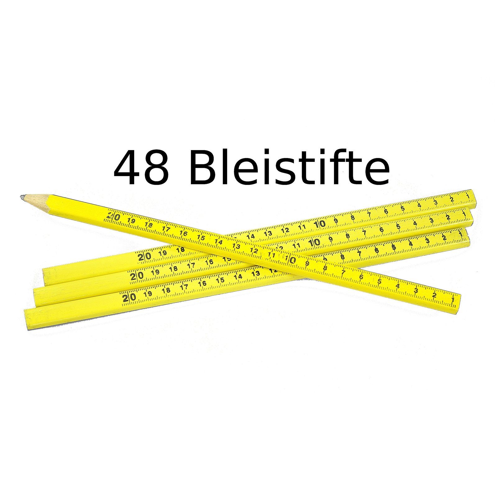 HTI-Living Bleistift Zimmermannsstifte 12 x 4er Set, (48-tlg)