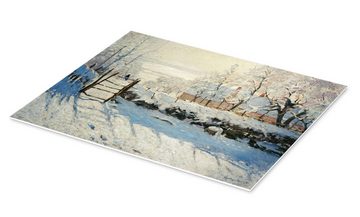 Posterlounge Forex-Bild Claude Monet, Die Elster I, Wohnzimmer Malerei