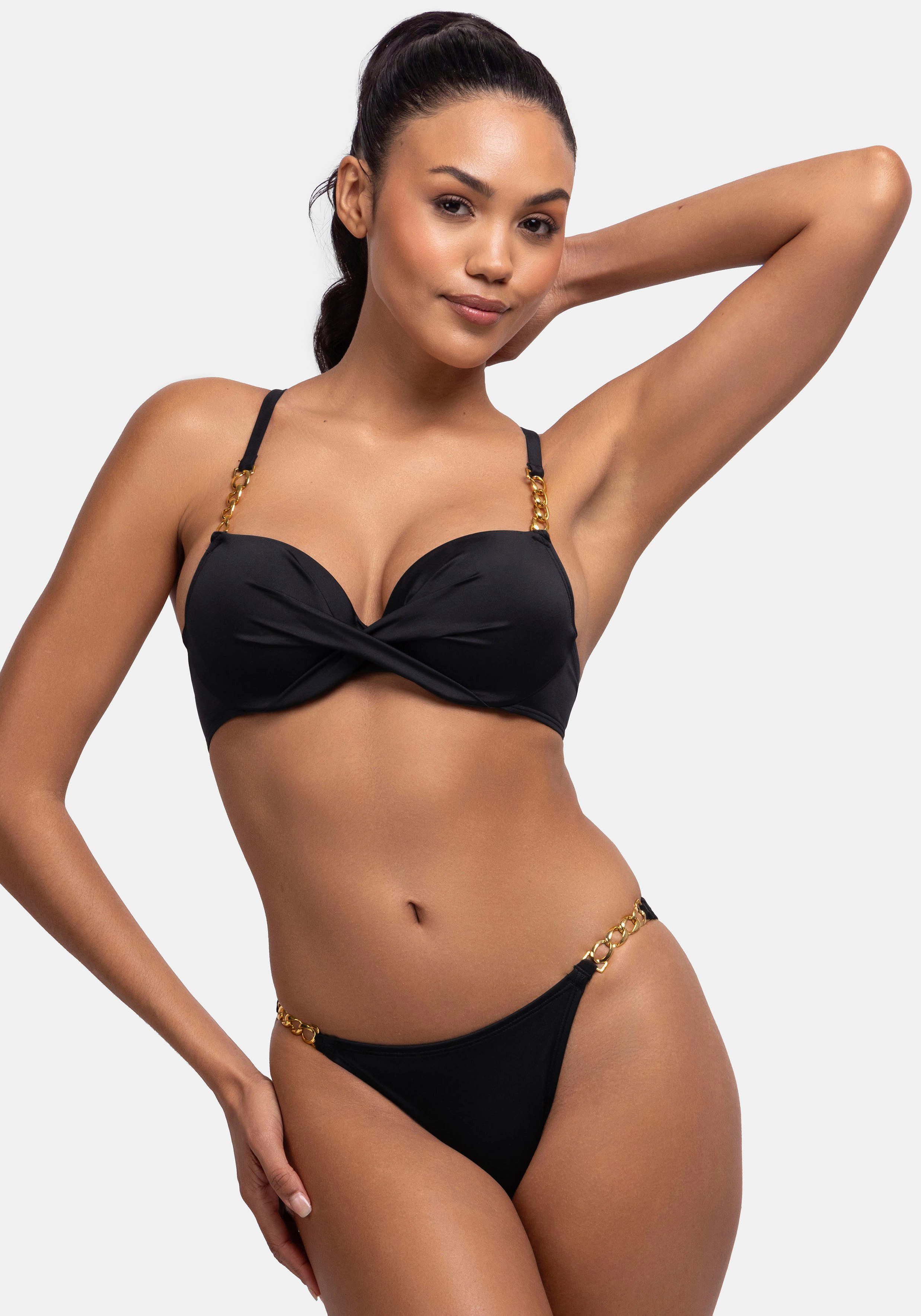 Dorina Bikini-Hose Filao Mit modischen goldfarbenen Kettendetails