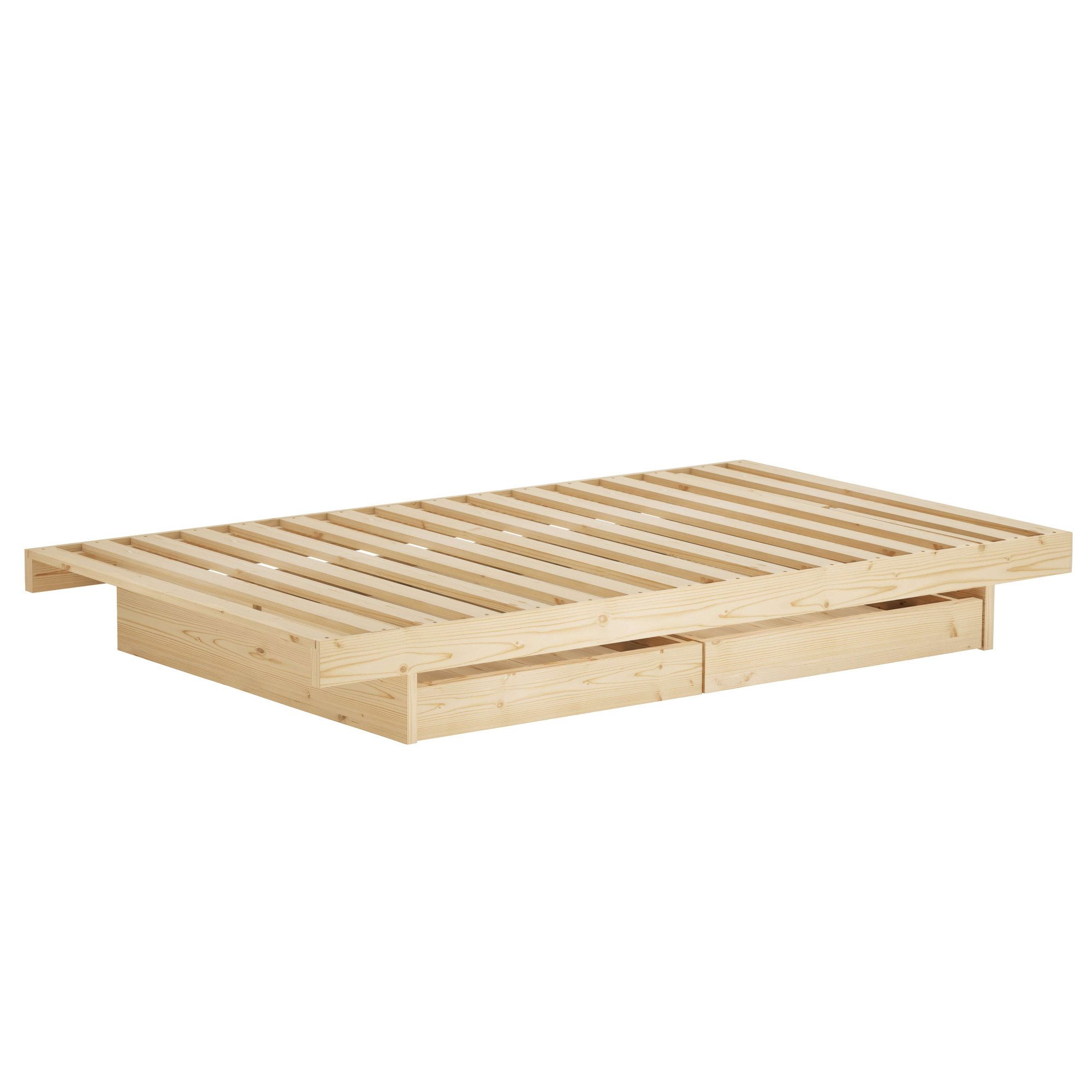 Karup Design Bettgestell Kanso Bed, Stauraumbett, Bett mit oder ohne Schubladen, Bett mit/ohne Schubladen, inkl Lattenrost, FSC®zertifiert