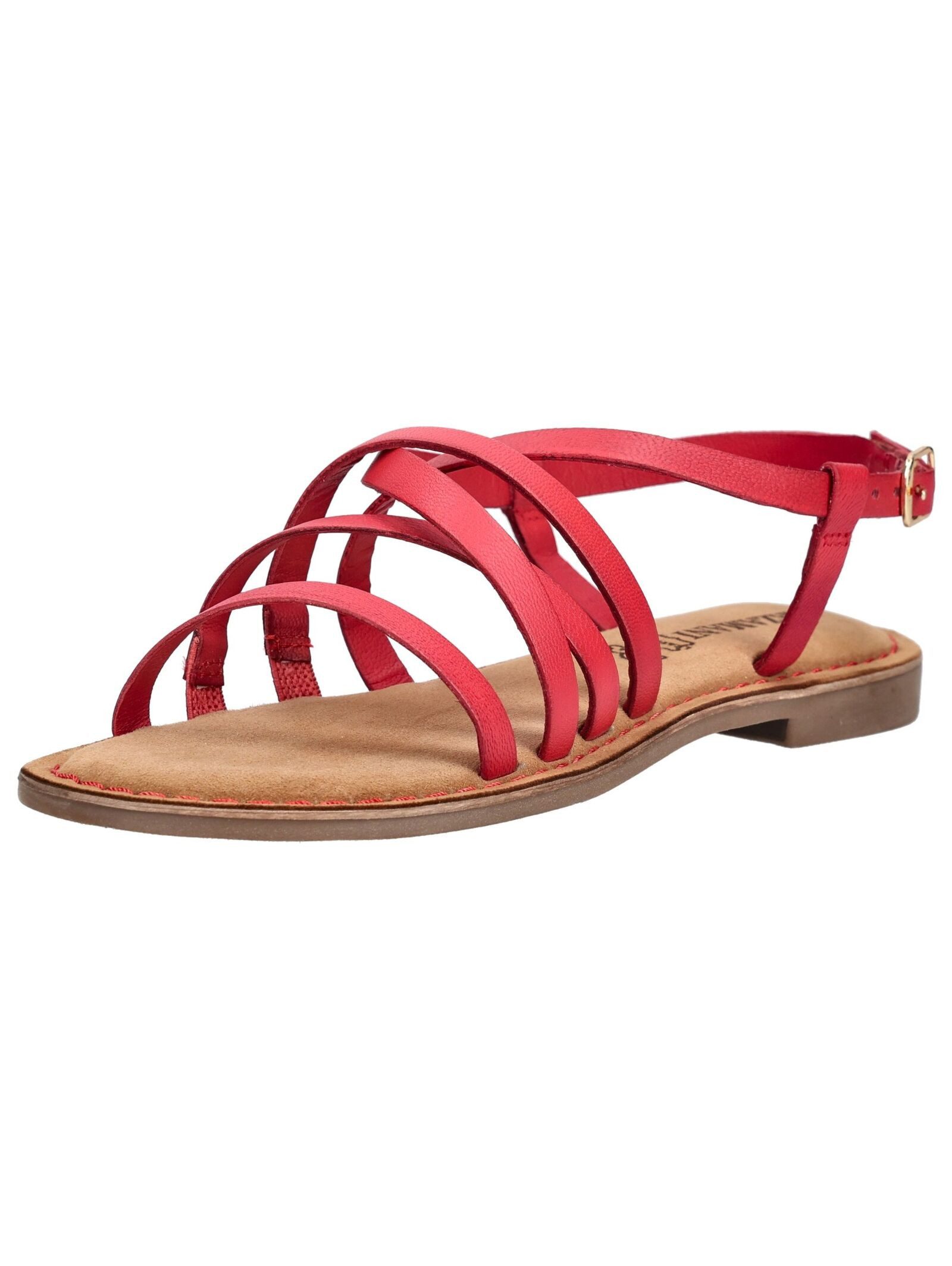 Lazamani Lazamani Sandalen Leder/Textil Riemchensandale