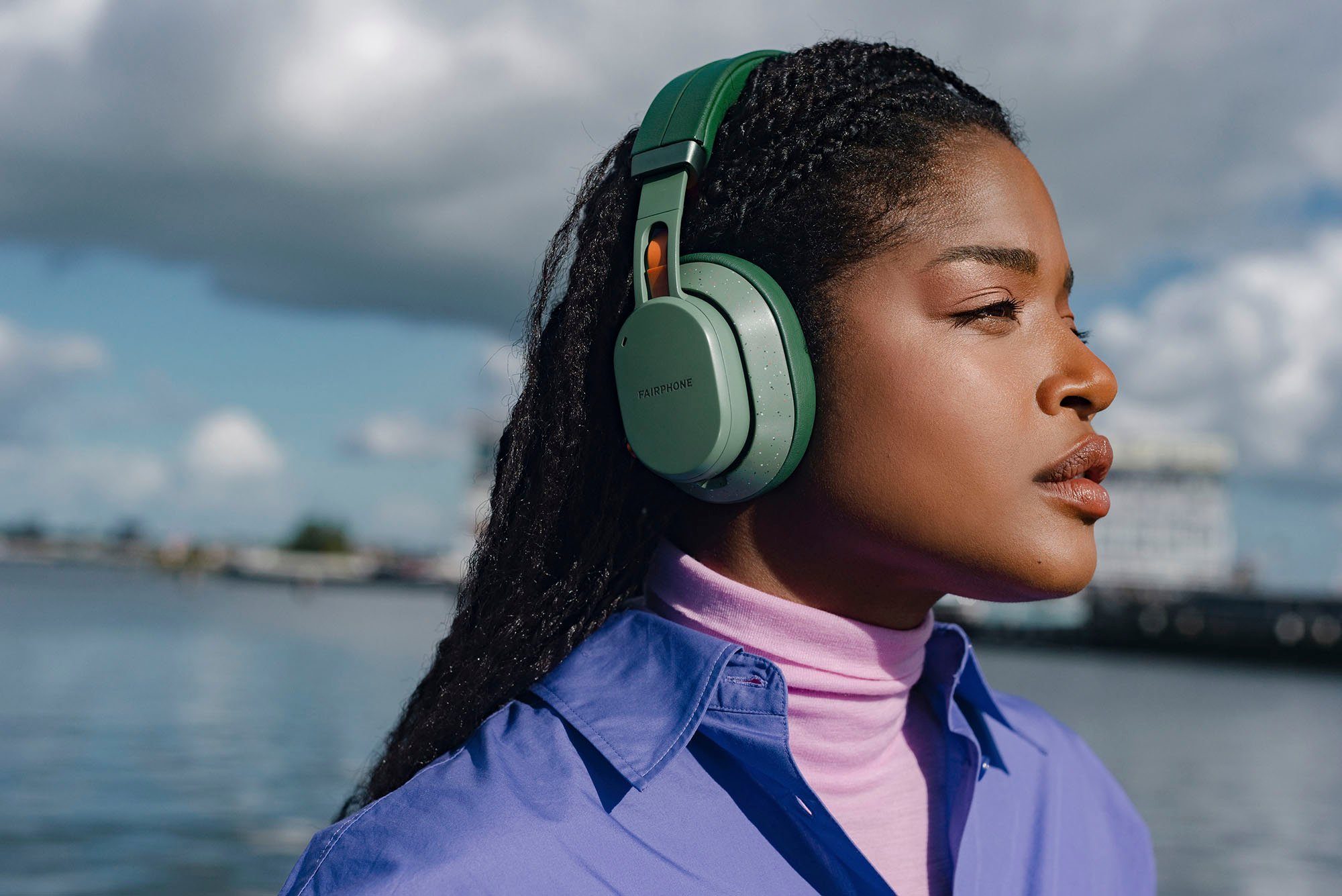 grün Bluetooth) XL Cancelling Over-Ear-Kopfhörer Fairbuds (ANC), Fairphone (Active Noise