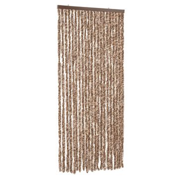 vidaXL Insektenschutz-Vorhang Fliegenvorhang Beige und Dunkelbraun 100x230 cm Chenille