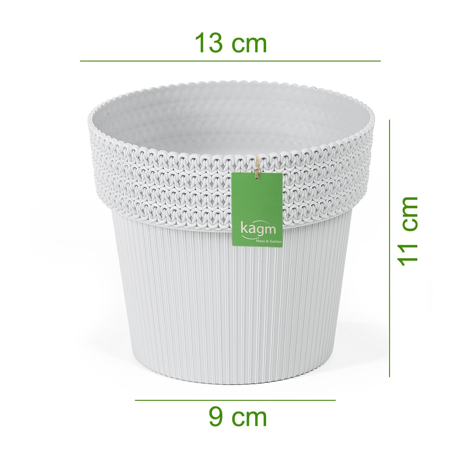 KAGM Blumentopf Pflanztopf Übertopf Rillen-/Flechtoptik Kunststoff günstig online kaufen