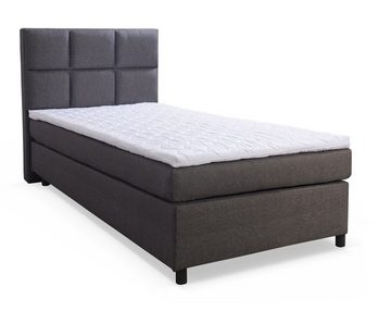 Küchen-Preisbombe Boxspringbett Paxos II Tablet Hotelbett 90x200 Bonellfederkern Bett Topper Grau