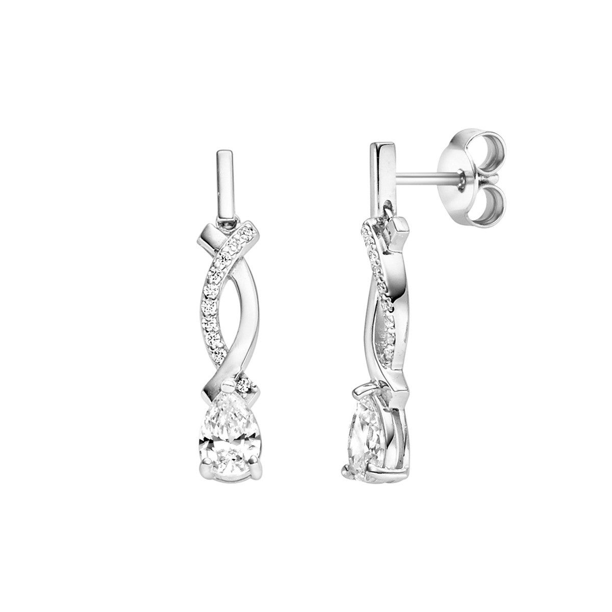 VIVENTY Paar Ohrstecker Ohrringe Damen Tropfenform Zirkonia Sterling-Silber 788584