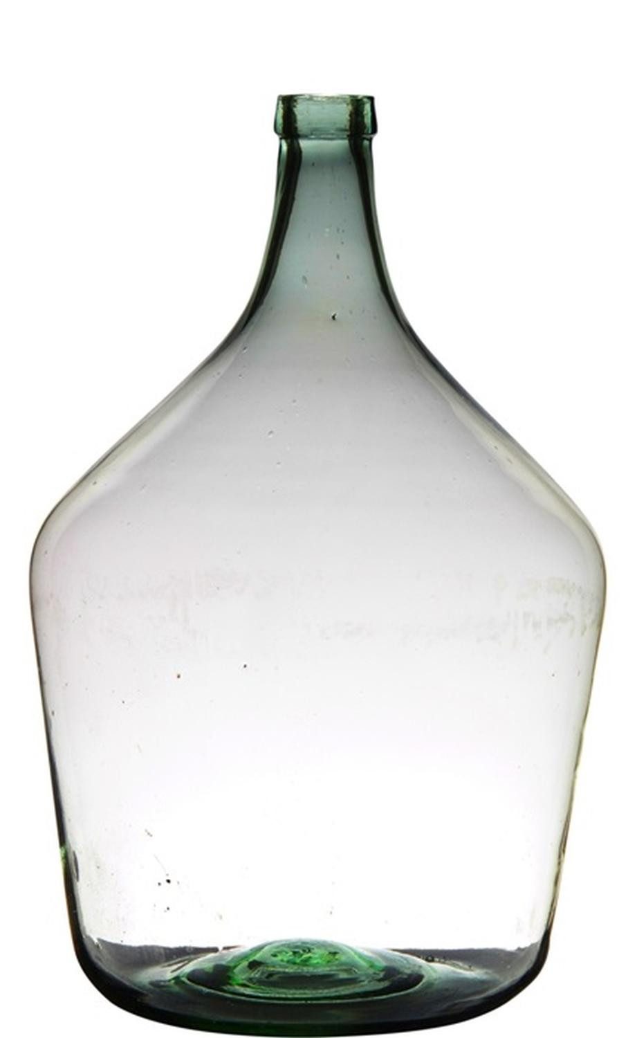 INNA-Glas Dekovase Dekoflasche JENSON, recycelt, klar-grün, 46cm, Ø29cm, 15L