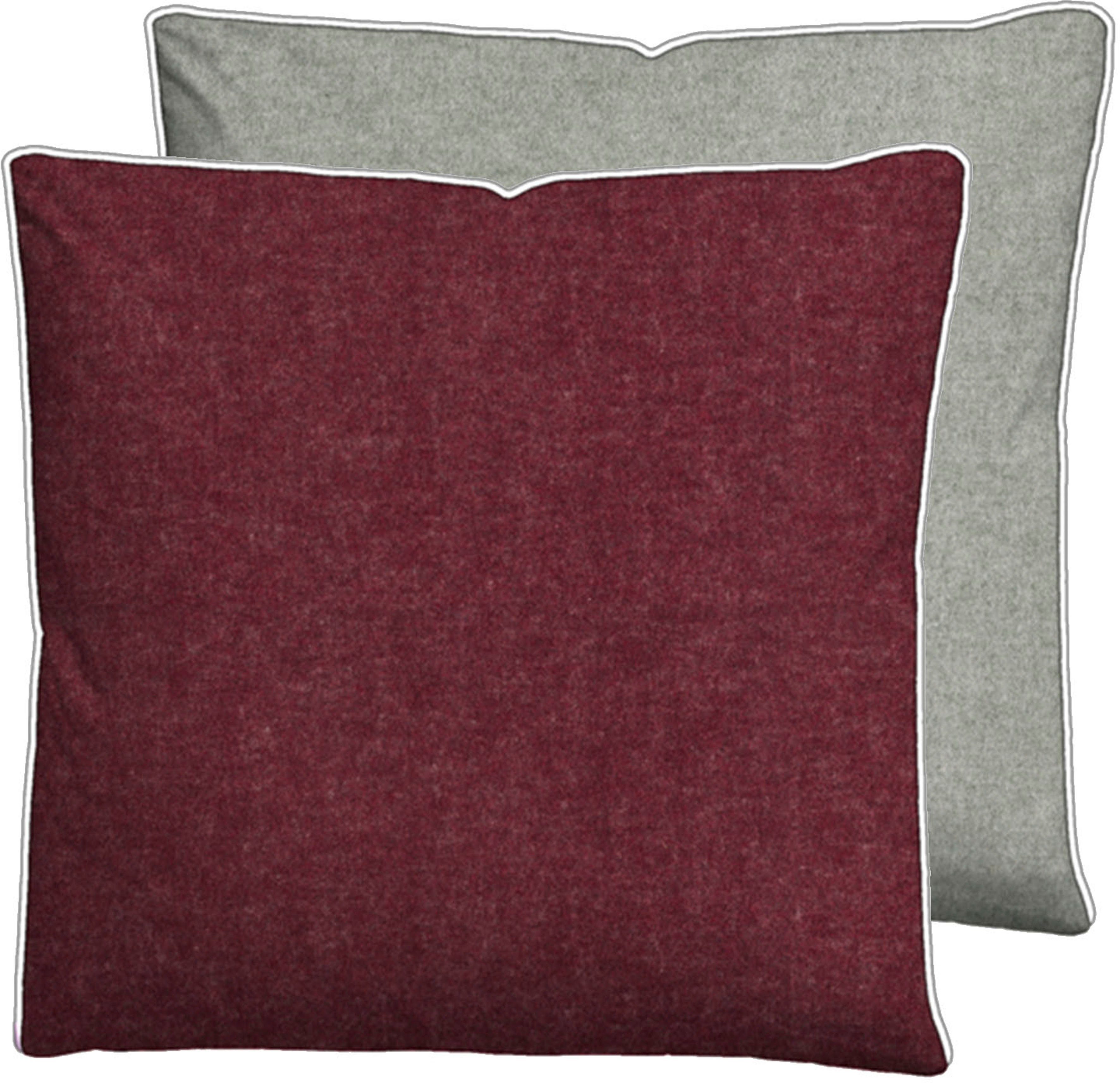 Biberna Kissenbezug Hermal Flanell mit Reißverschluss, Melange-Optik, Wende günstig online kaufen