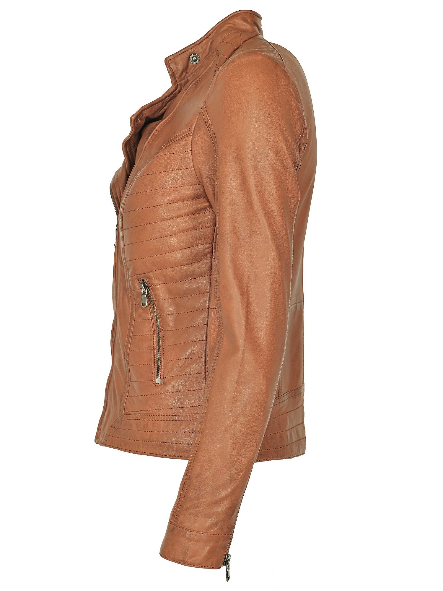 4202165 cognac Maze Lederjacke