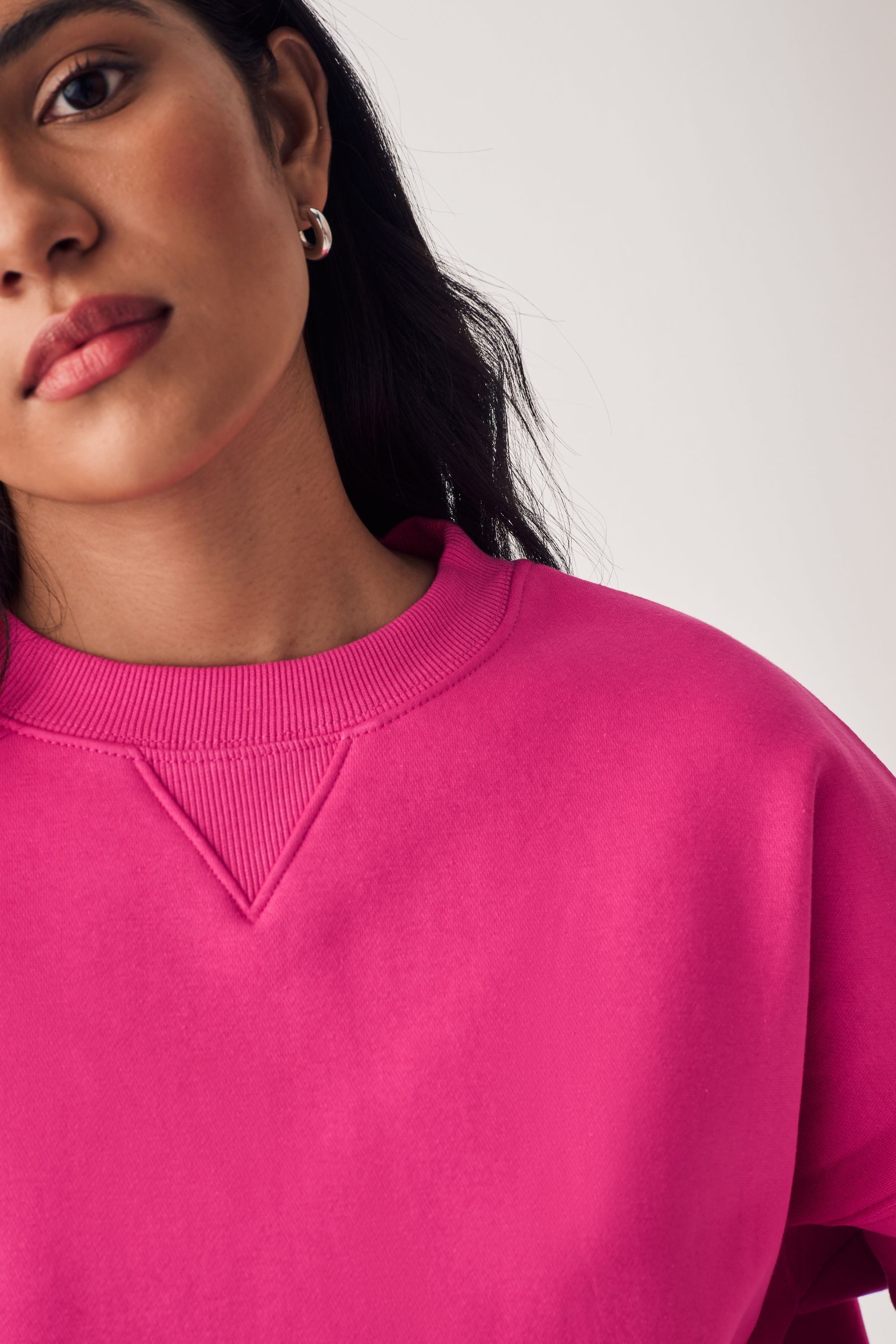 Next Longsweatshirt Dickes angerautes Sweatshirt mit Rundhals (1-tlg)