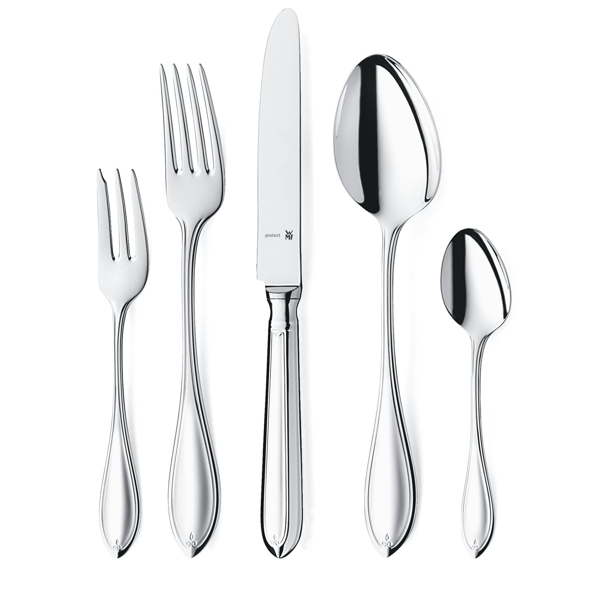 WMF Besteck-Set Premiere Besteck-Set, 66-teilig, Cromargan protect® (66-tlg), 12 Personen, Cromargan protect, Premiere