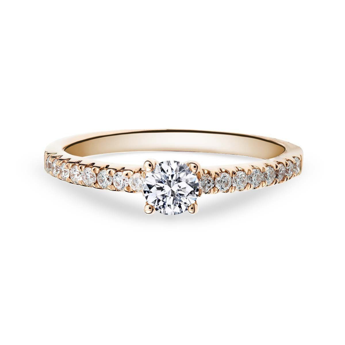 Adam & Eve Verlobungsring Brillantring 585/- Gold, Weißgold, Rotgold 0,25 / 0,32 ct. / 0,42 ct. (mit 17 Diamanten, AES05), inklusive Ringbox & Echtheitszertifikat - Gravur möglich