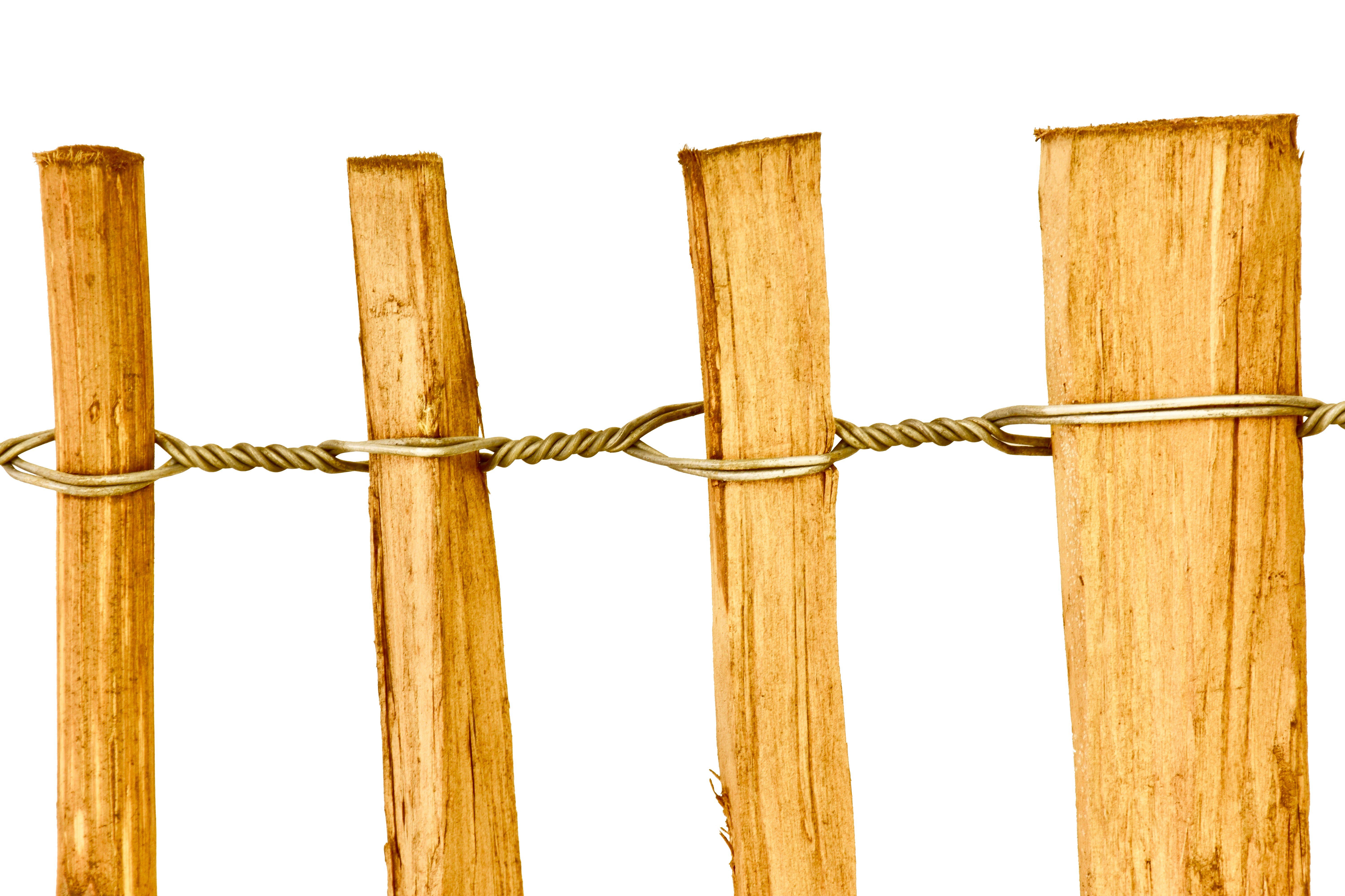 sunnypillow Gartenzaun Staketenzaun mit Pfosten aus Haselnuss imprägnierter Zaun, Höhe 35 cm Länge 500 cm Lattenabstand: 7-8 cm