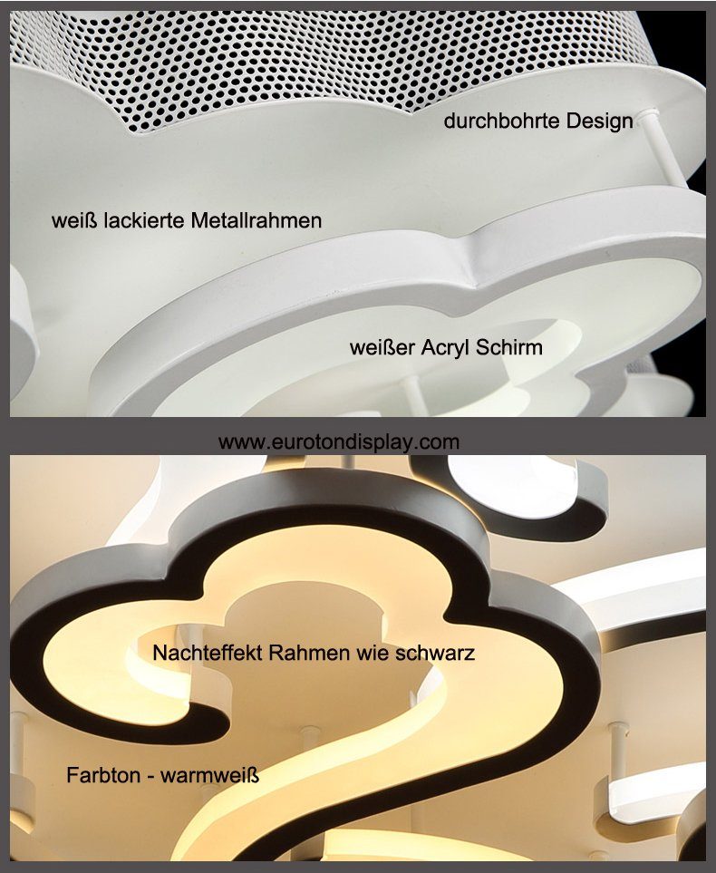 Euroton LED Deckenleuchte LED Deckenlampe Fernbediening günstig online kaufen
