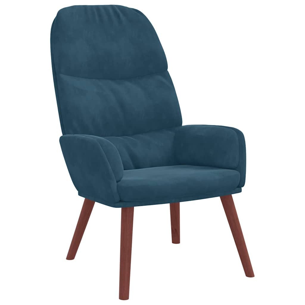 Sessel Relaxsessel Blau Samt