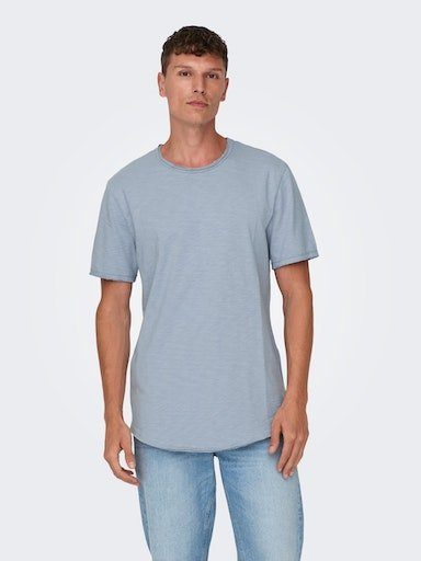 ONLY & SONS Rundhalsshirt ONSBENNE LONGY SS TEE NF 7822 NOOS eventide