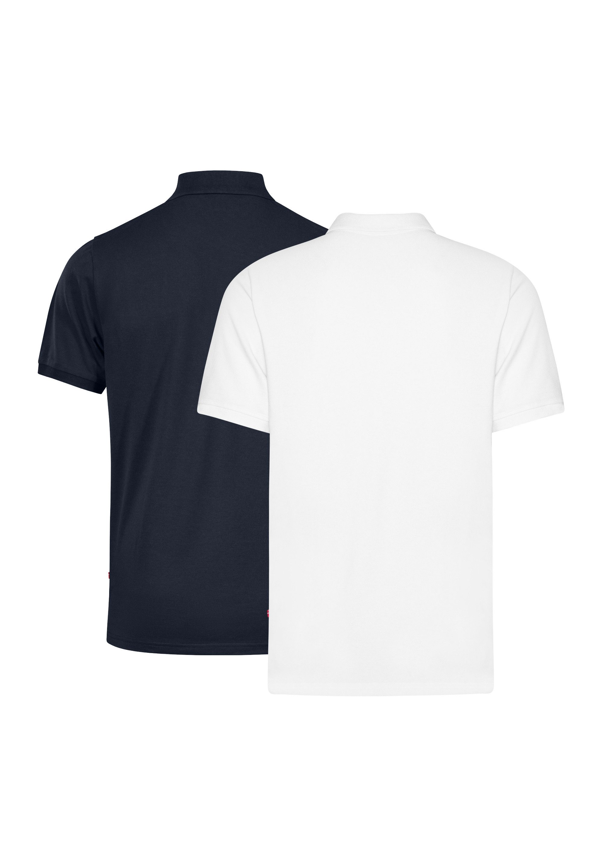 DANISH ENDURANCE Poloshirt Classic Fit Herren (2er-Pack), Bio-Baumwoll-Pique, Kurzarm Polohemd mit Stretch