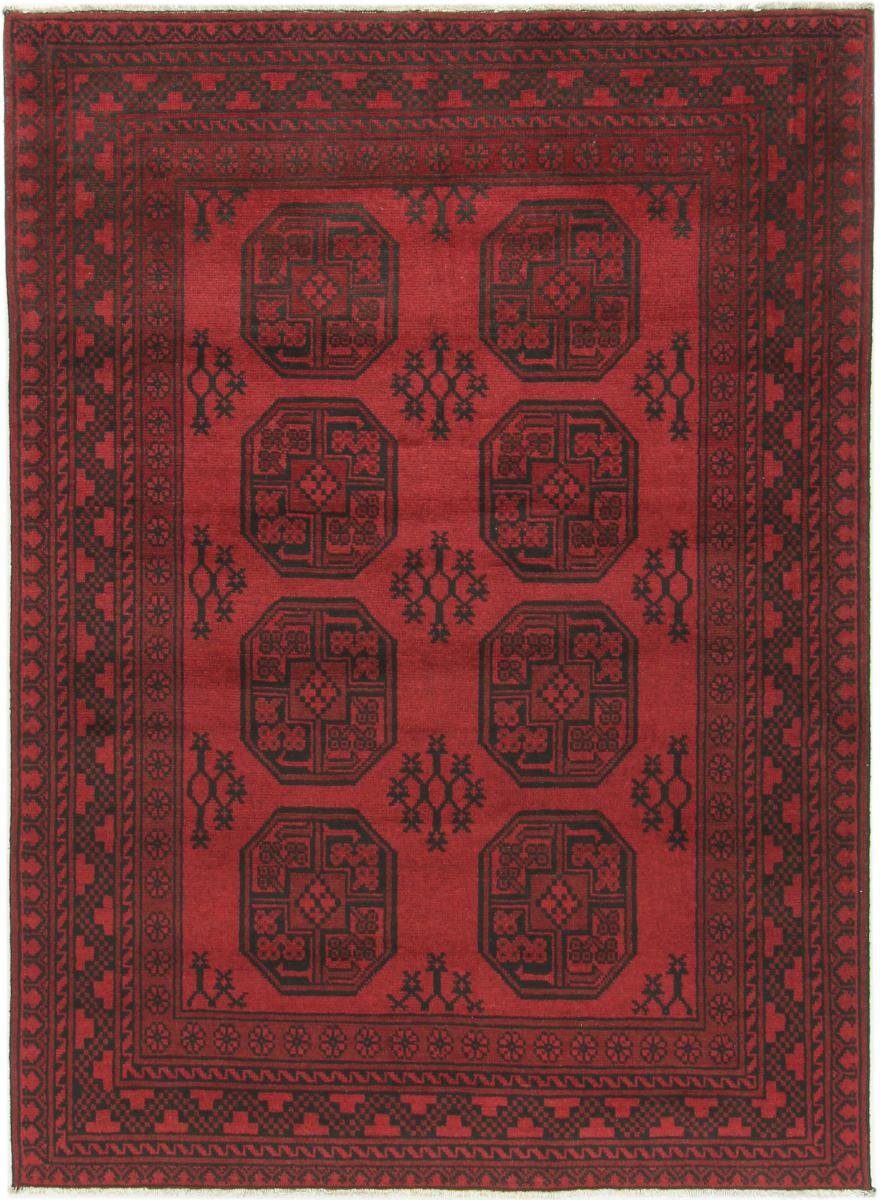 Orientteppich Afghan Akhche 147x201 Handgeknüpfter Orientteppich, Nain Trading, rechteckig, Höhe: 6 mm