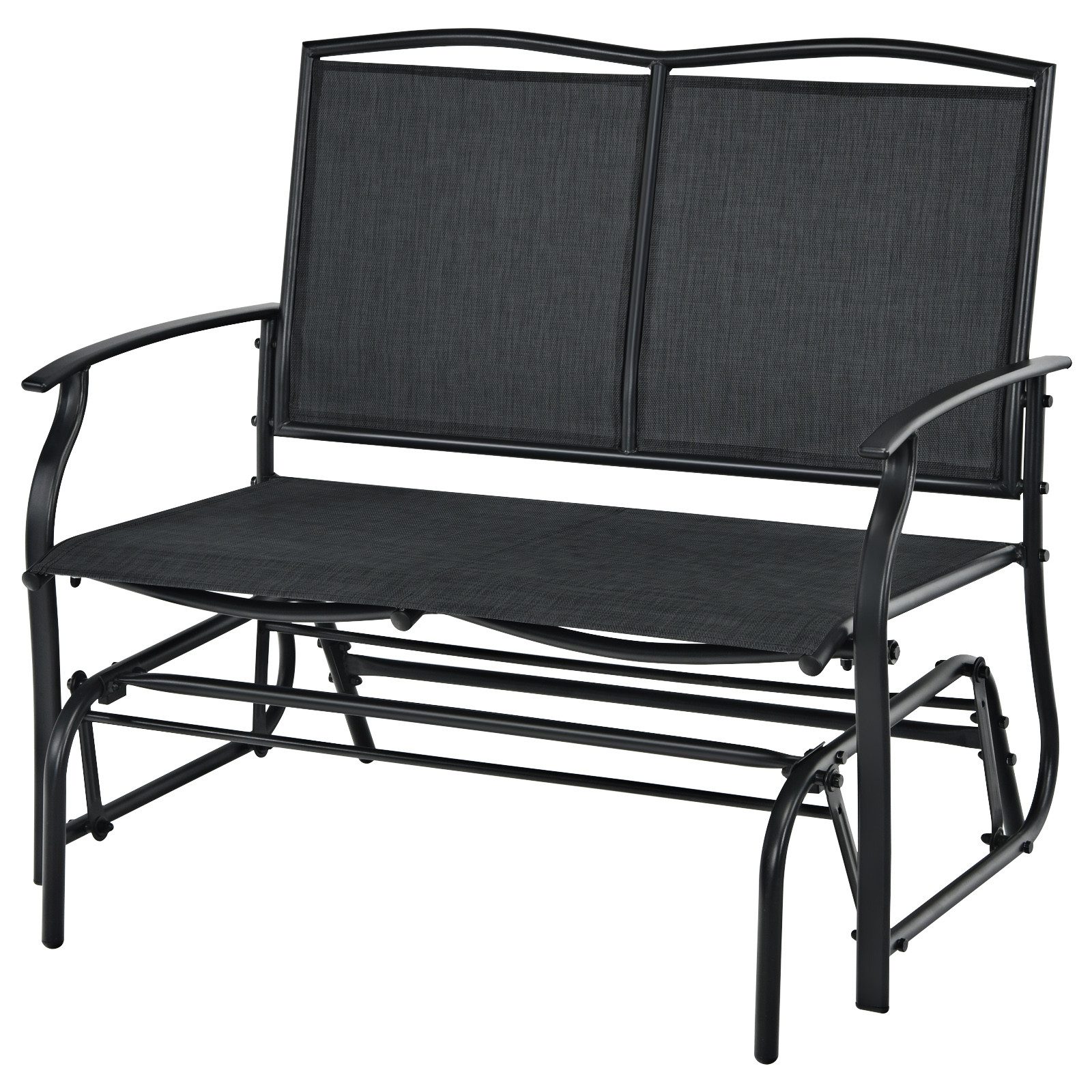 COSTWAY Gartenbank, 2-Sitzer Schaukelbank, bis 180kg, 105x71,5x93cm