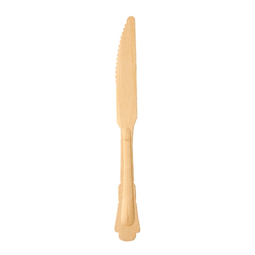PAPSTAR Einwegbesteck-Set 6 Messer, Holz "pure" 20,5 cm "Vintage"