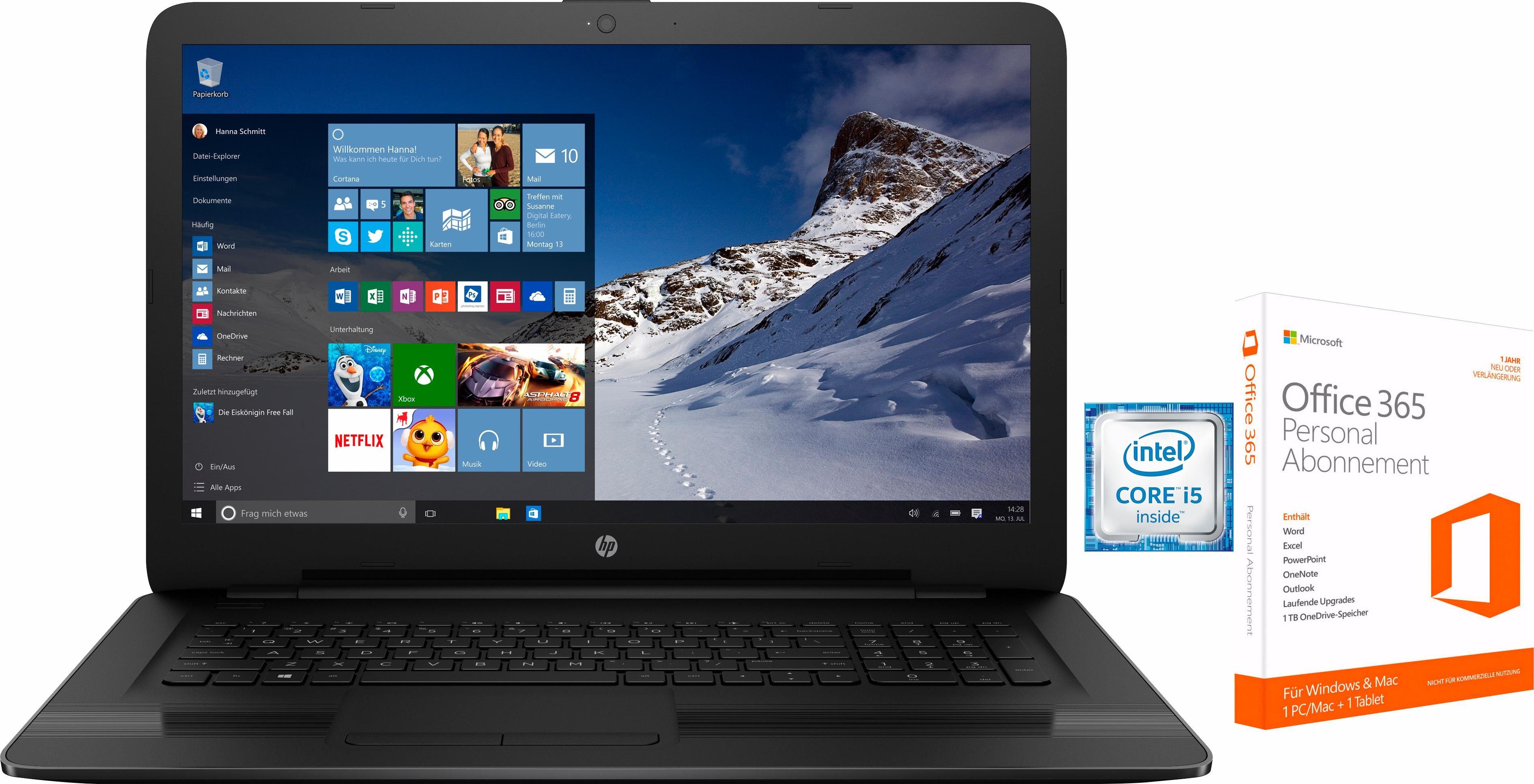 HP 17-x Notebook, Intel® Core™ i5, 43,9 cm (17,3 Zoll), 1000 GB ...