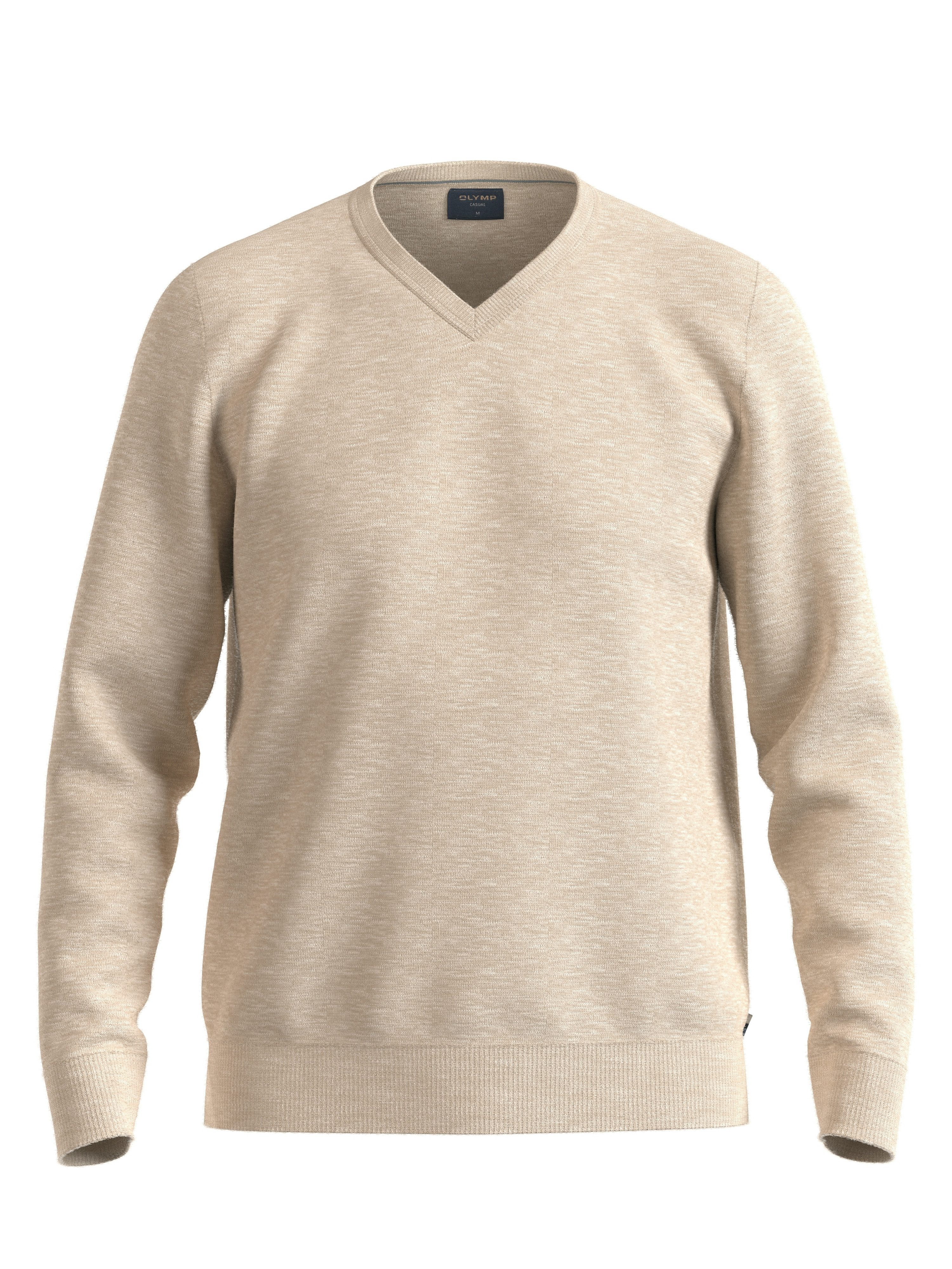 OLYMP V-Ausschnitt-Pullover OLYMP Strick Casual aus reiner Wolle – Bild 2 von 4