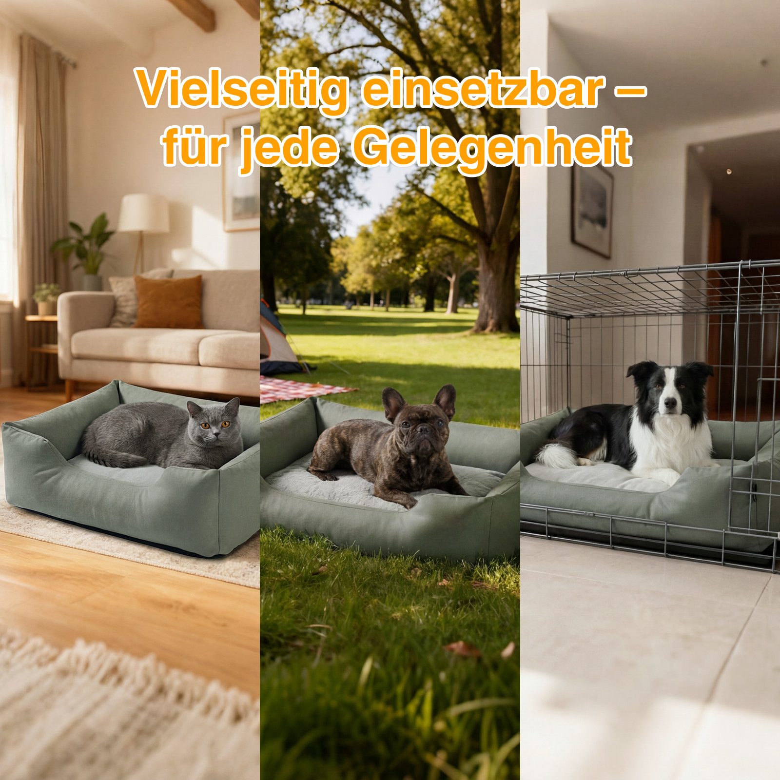 Zedelmaier Hundebett für Hunde & Katze, Hunde Hundesofa Hundekissen Hundematratze, Kratzfestes, Wasserdicht, Ergonomisch, Bequem, Waschbar – Bild 5 von 5