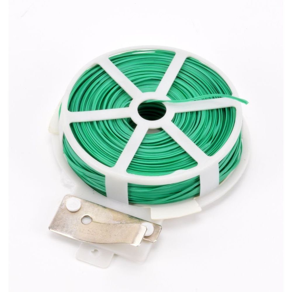 GarPet Bindedraht 50 m Bindedraht grün Gartendraht Blumen Spann Draht Cutter