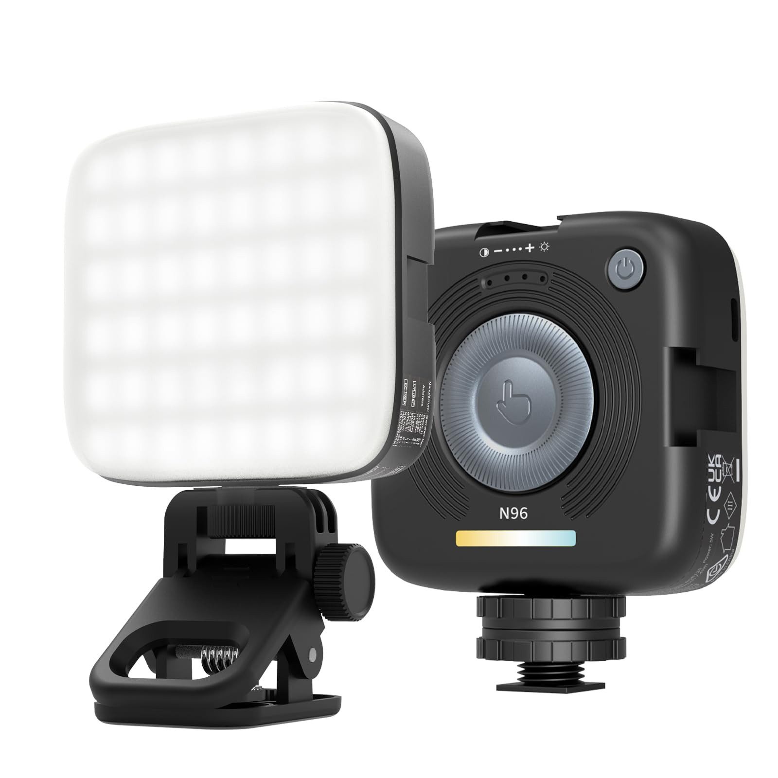 Neewer Videoleuchte N96 Magnetisches LED Videolicht 96 LEDs, 3000K-9000K, 2000mAh, zweifarbig Clip On Videoleuchte für Videoaufnahme Selfie Licht