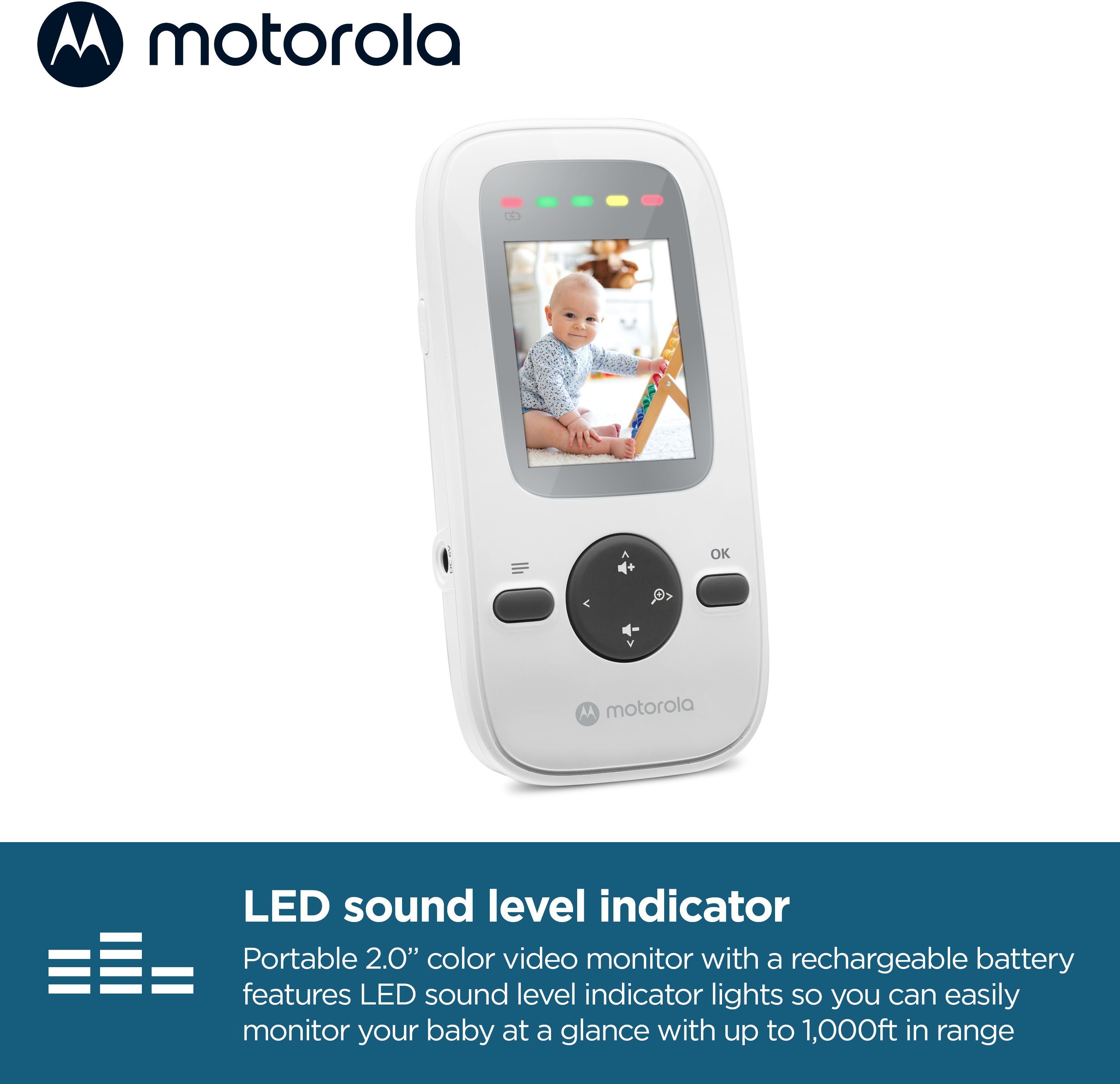 Motorola VM481, Video Nursery Babyphone 2-Zoll-Farbdisplay