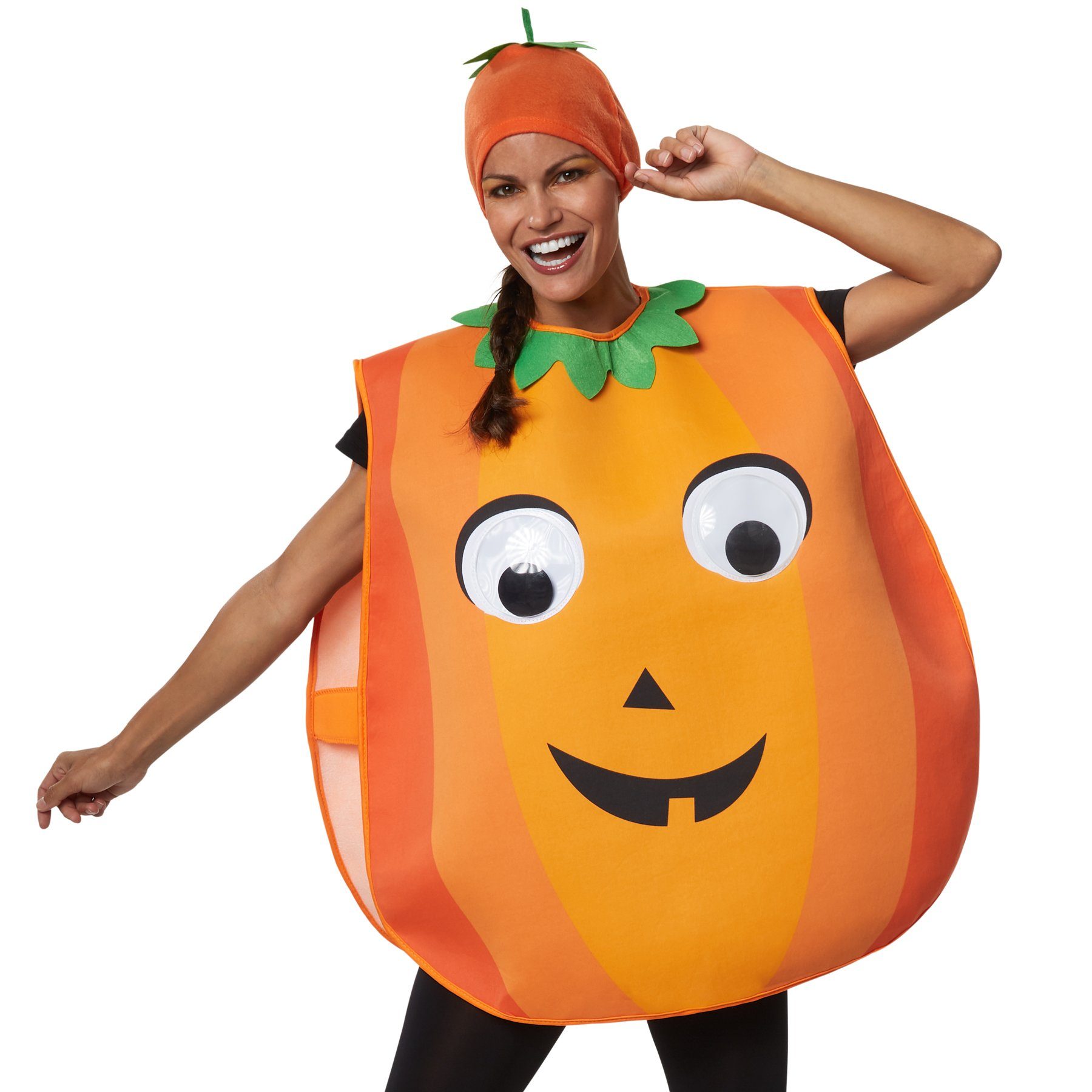 dressforfun Lebensmittel-Kostüm Unisexkostüm Cartoon Kürbis, Poncho in vers günstig online kaufen