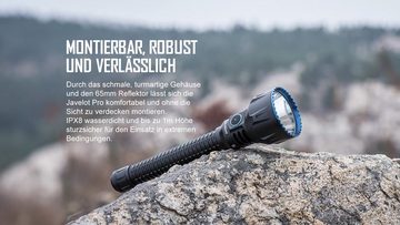 OLIGHT LED Taschenlampe Olight JAVELOT TURBO LED Taschenlampe USB Aufladbar, mit 1300 LM und 1300m Leuchtweite hell, für Jagd Suche und Rettung