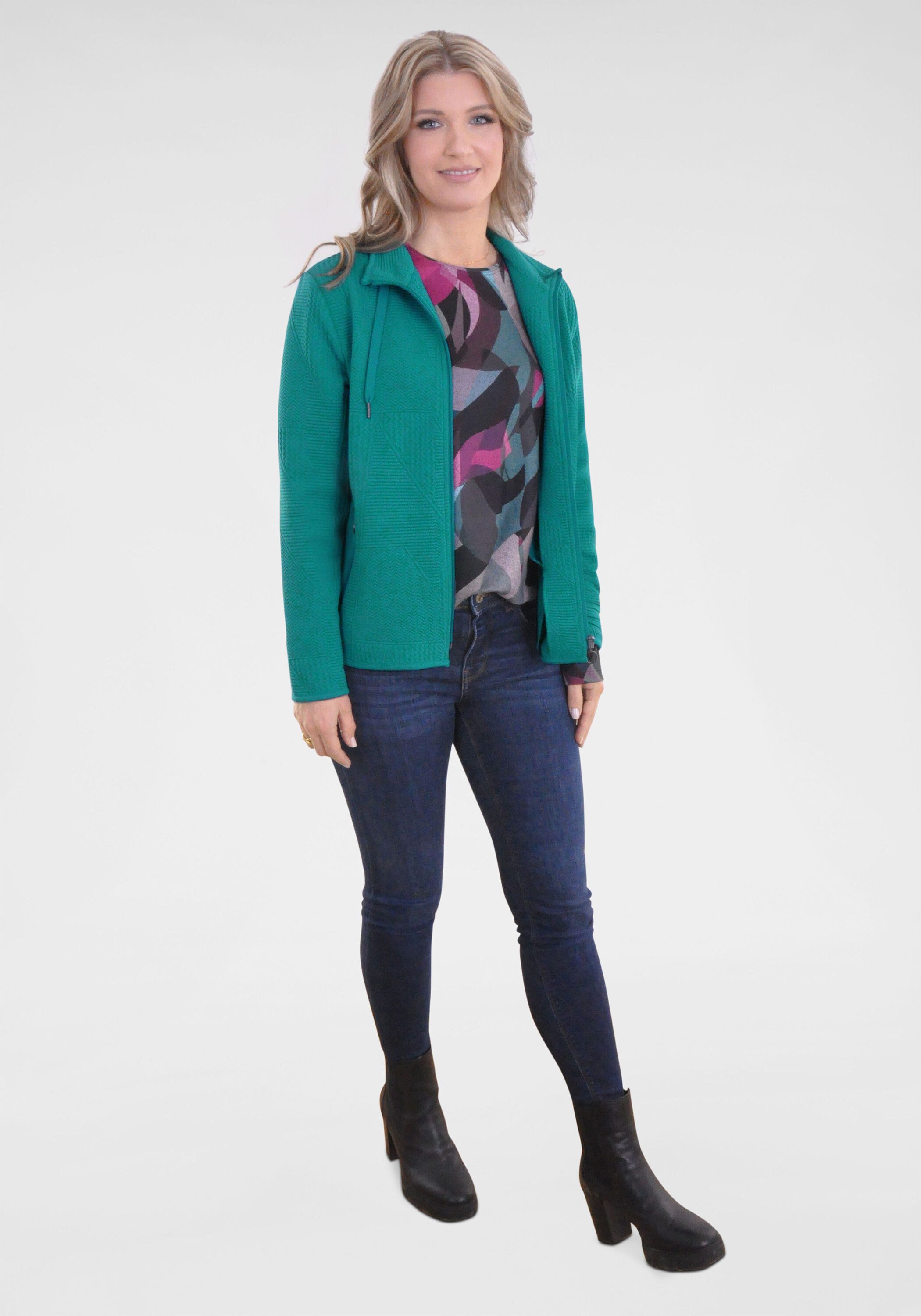 NAVIGAZIONE Sweatjacke mit Struktur