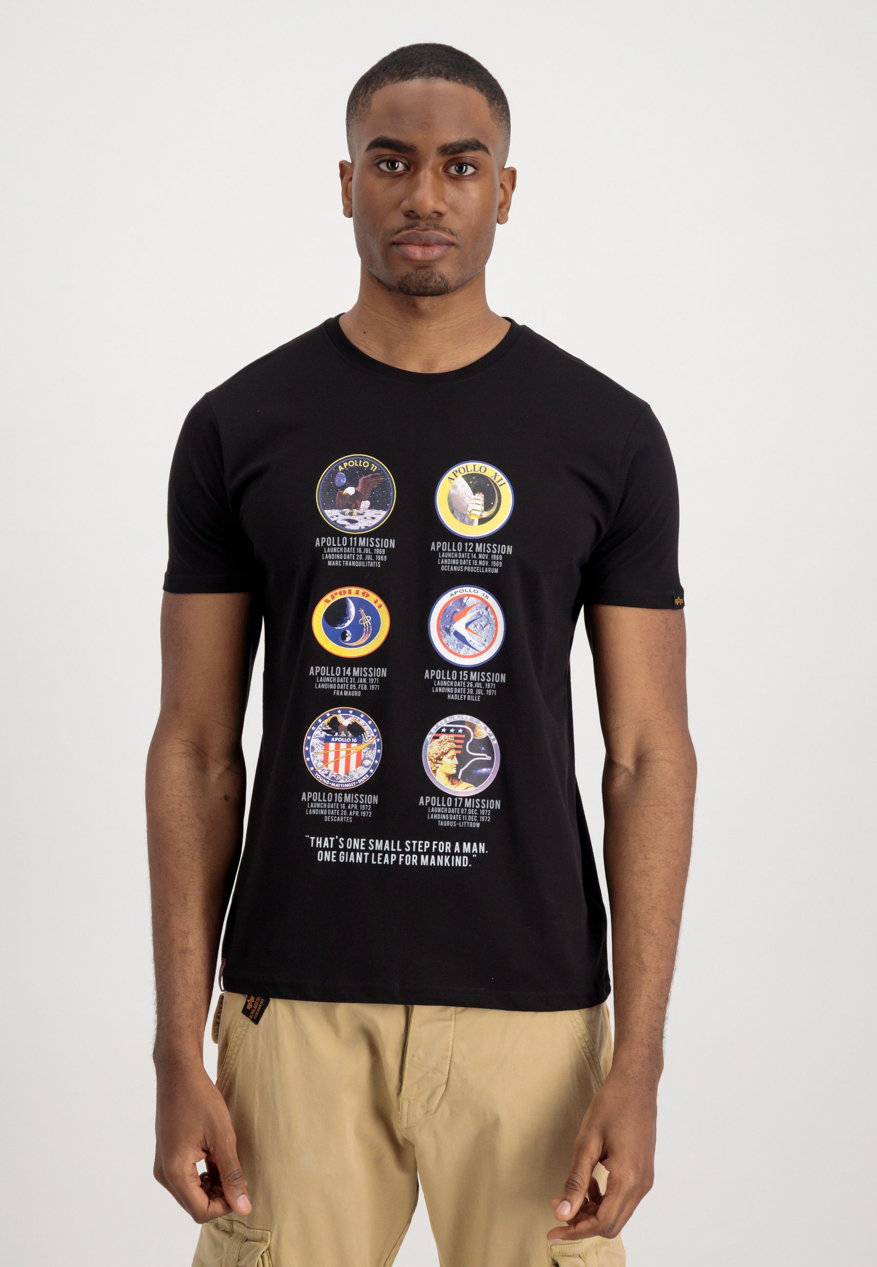 Alpha Industries T-Shirt Alpha Industries Men - T-Shirts Apollo Mission T-Shirt black