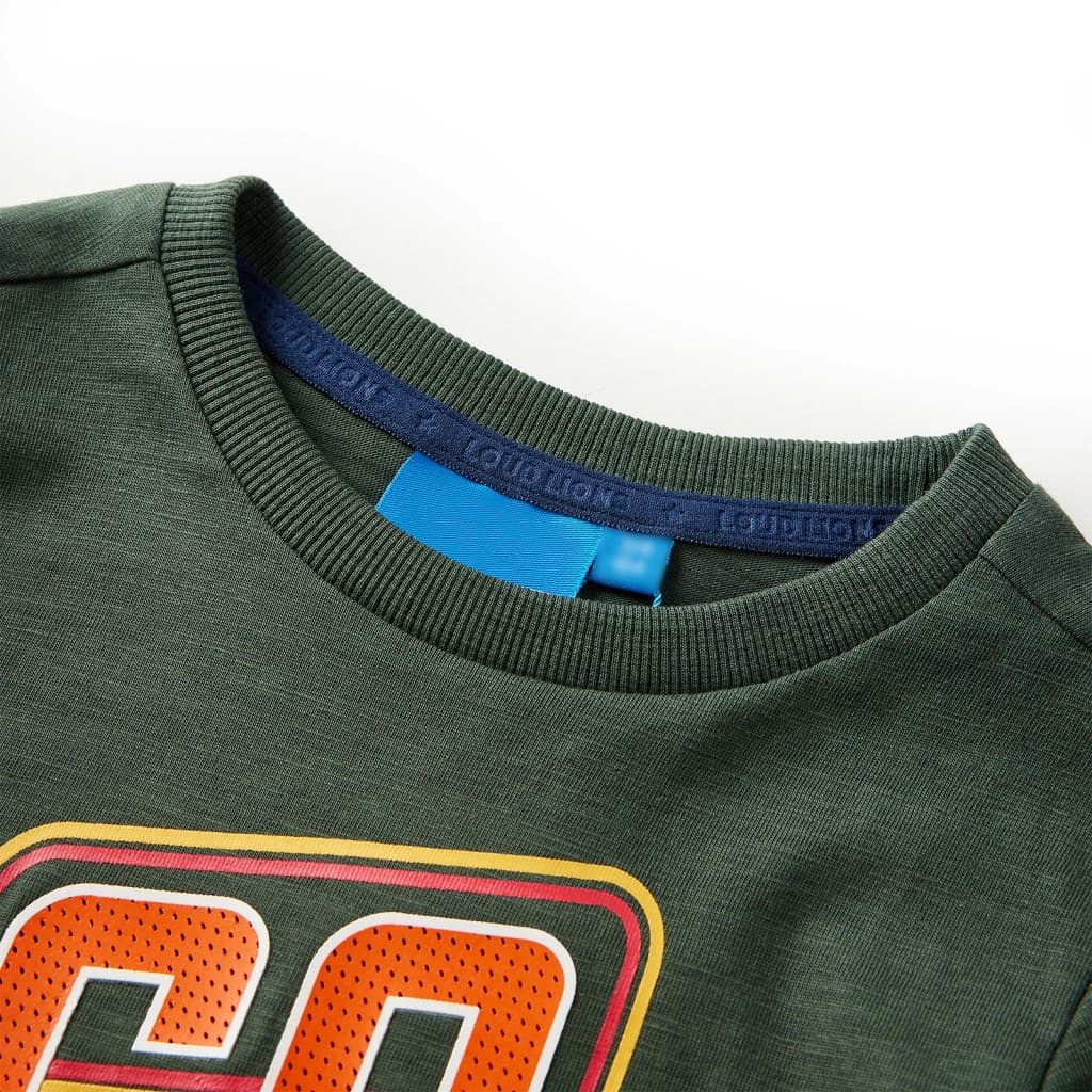 vidaXL T-Shirt Kinder-Langarmshirt Dunkelgrün 116