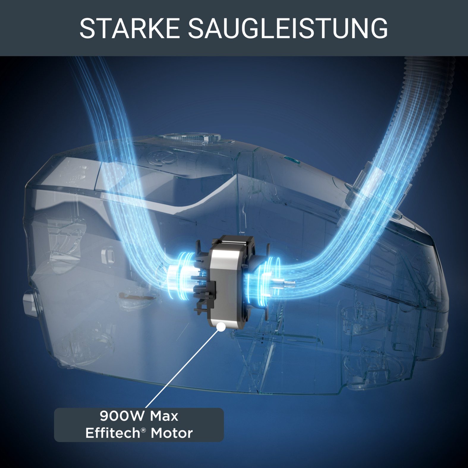 Rowenta Bodenstaubsauger Green Force Effitech, Staubsauger mit Beutel, großer Aktionsradius, 400 W, mit Beutel, Aus recyceltem Kunststoff, starke Saugleistung, RO6189