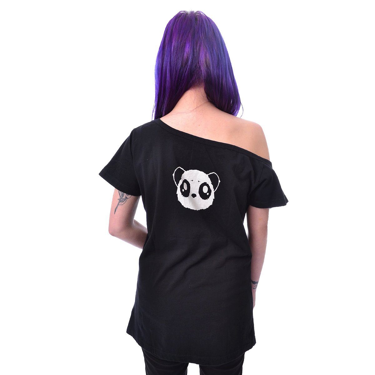 Killer Panda One-Shoulder-Top Shooting Hearts Oberteil günstig online kaufen