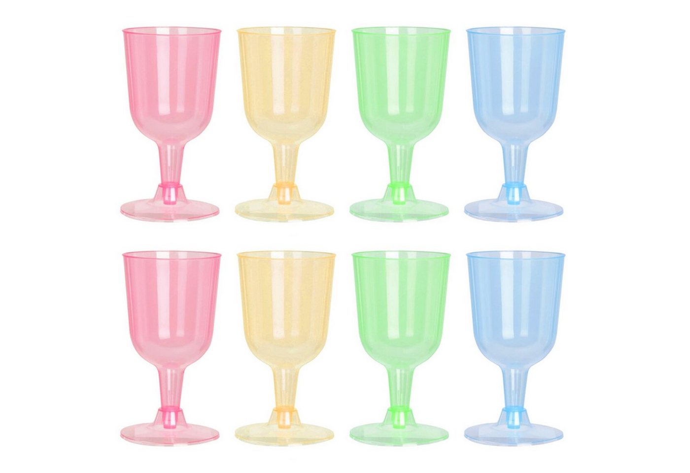 HAC24 Weinglas Weingläser Weinkelch Weinbecher Wein Glas Party Camping, 16-tlg., Kunststoff, Füllmenge ca. 160 ml wiederverwendbar