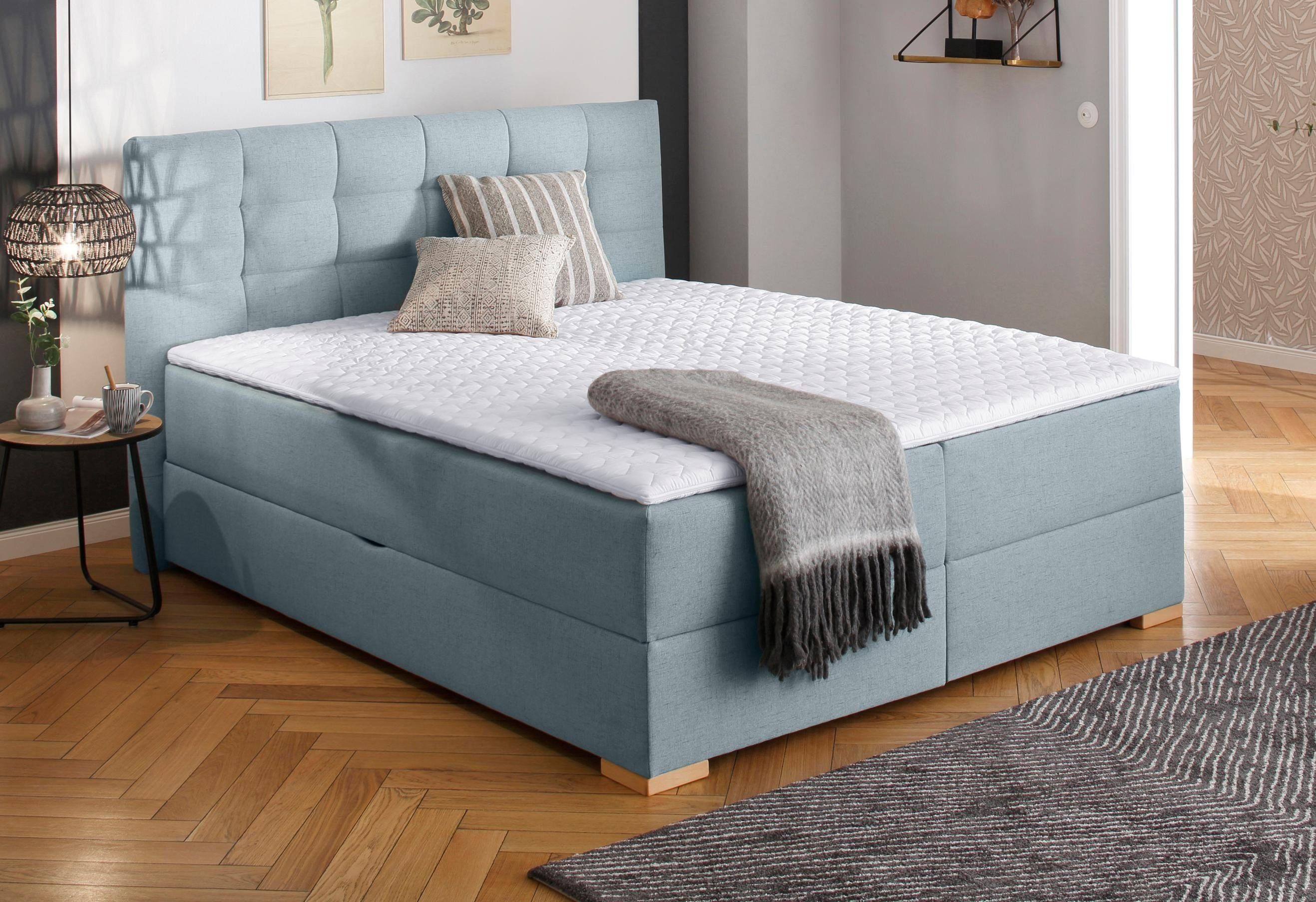 Home affaire Boxbett Olivet mit Bettkasten, in 4 Farben, 4 Breiten, 2 Matratzenarten, auch in Überlänge 220 cm