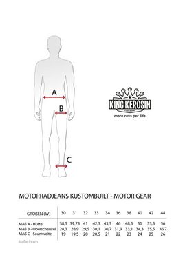 KingKerosin Motorradhose Kustombuilt - Motor Gear im 5-Pocket Look
