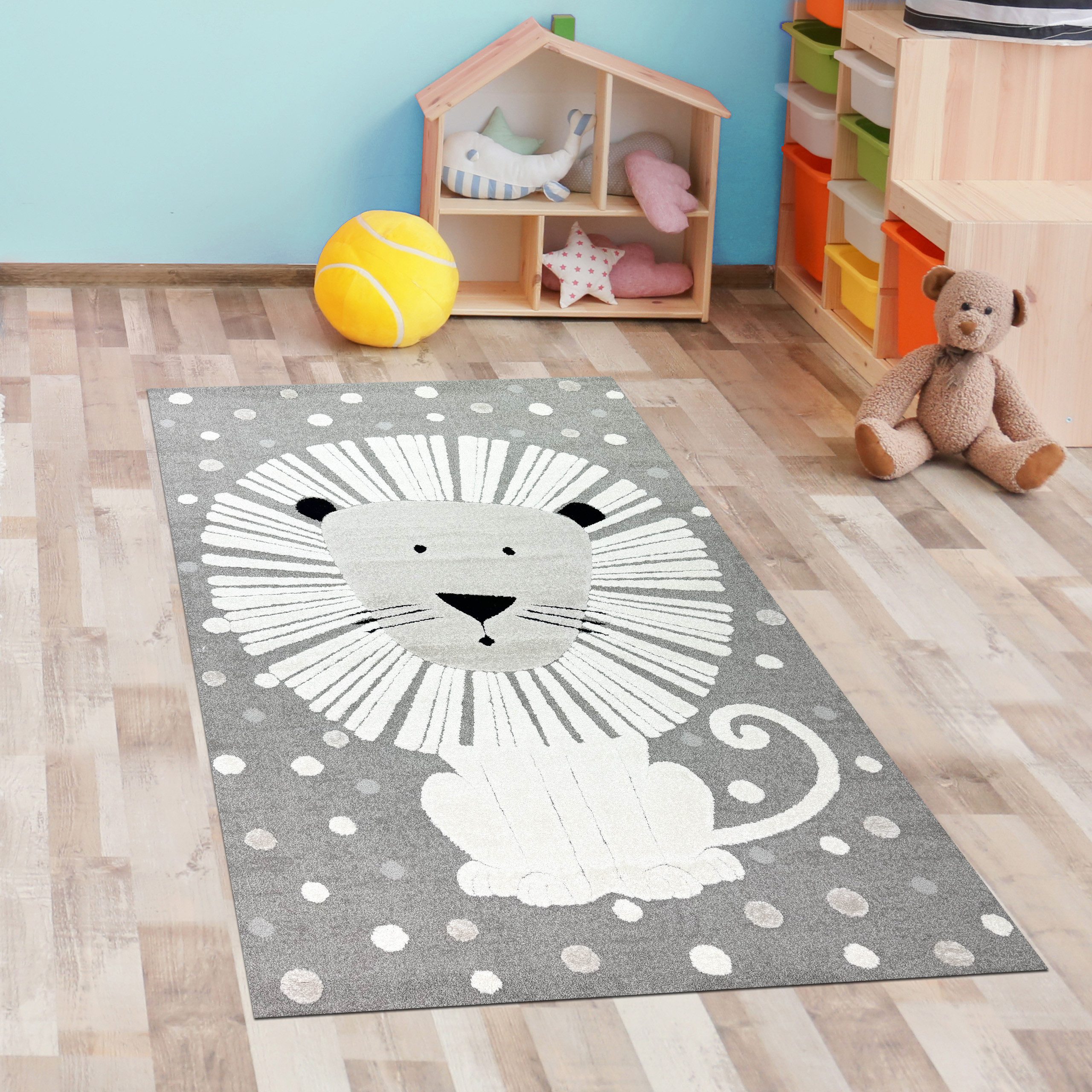 Carpetia Kinderteppich Modern Spielteppich, rechteckig, Höhe: 14 mm, Hoch-Tief 3D Effekt Pflegeleicht Allergikergeeignet