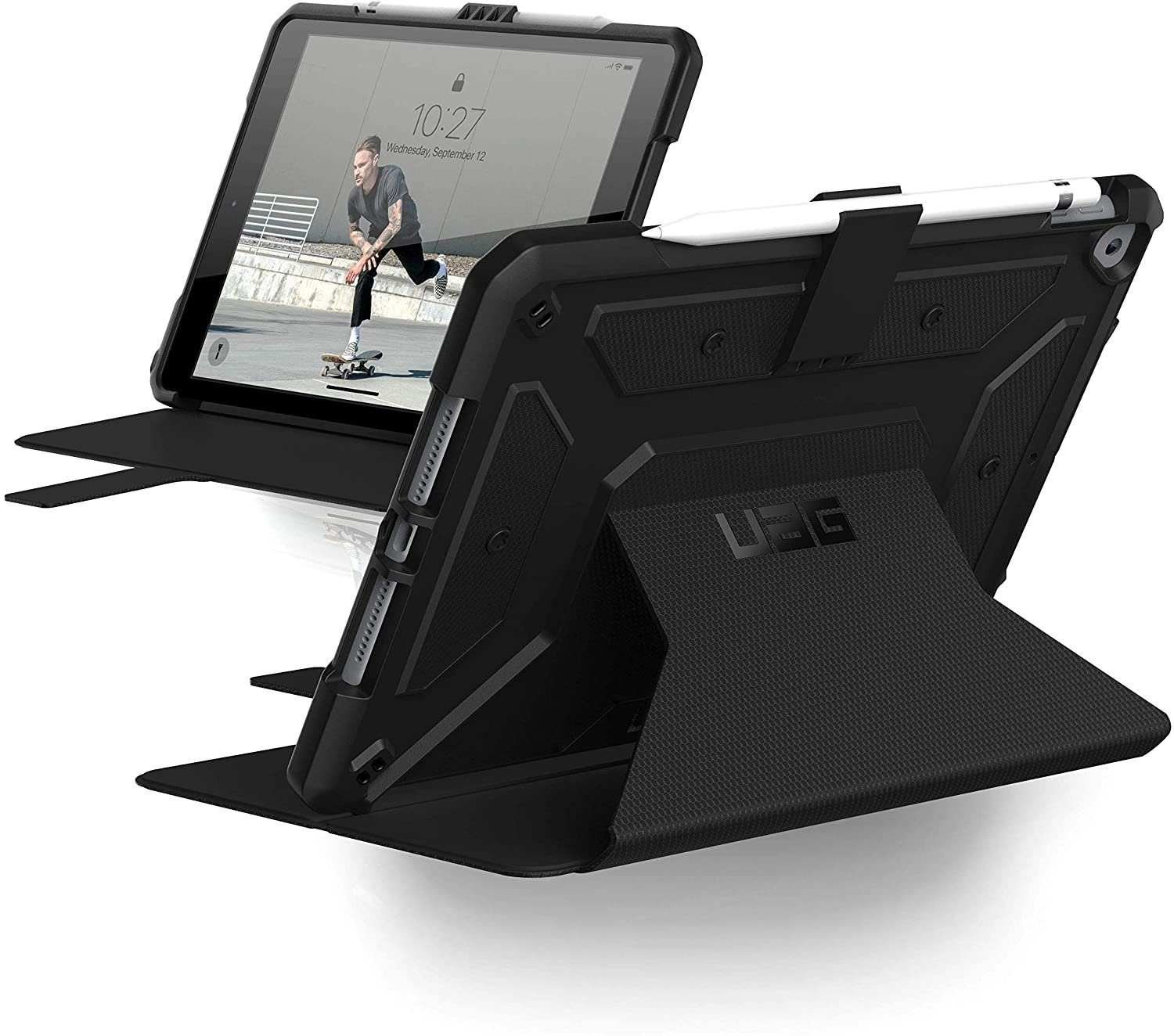UAG Tablet-Hülle Metropolis 25,9 cm (10,2 Zoll), Wake/Sleep Funktion, Apple Pencil / Logitech Crayon Halter