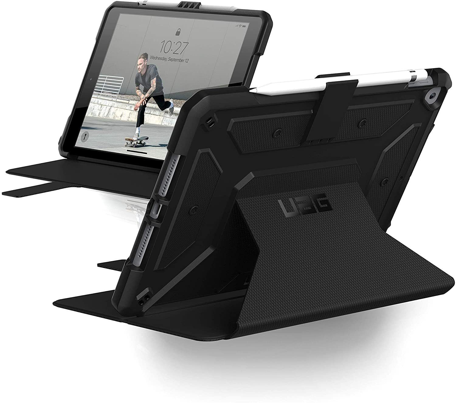 UAG Tablet-Hülle Metropolis 25,9 cm (10,2 Zoll), [iPad 10.2 Hülle (2020 &  2019 / 8. & 7. Generation), Wake/Sleep Funktion, Apple Pencil / Logitech  Crayon Halter, Standfunktion, Smart Keyboard kompatibel] - blau (cobalt)
