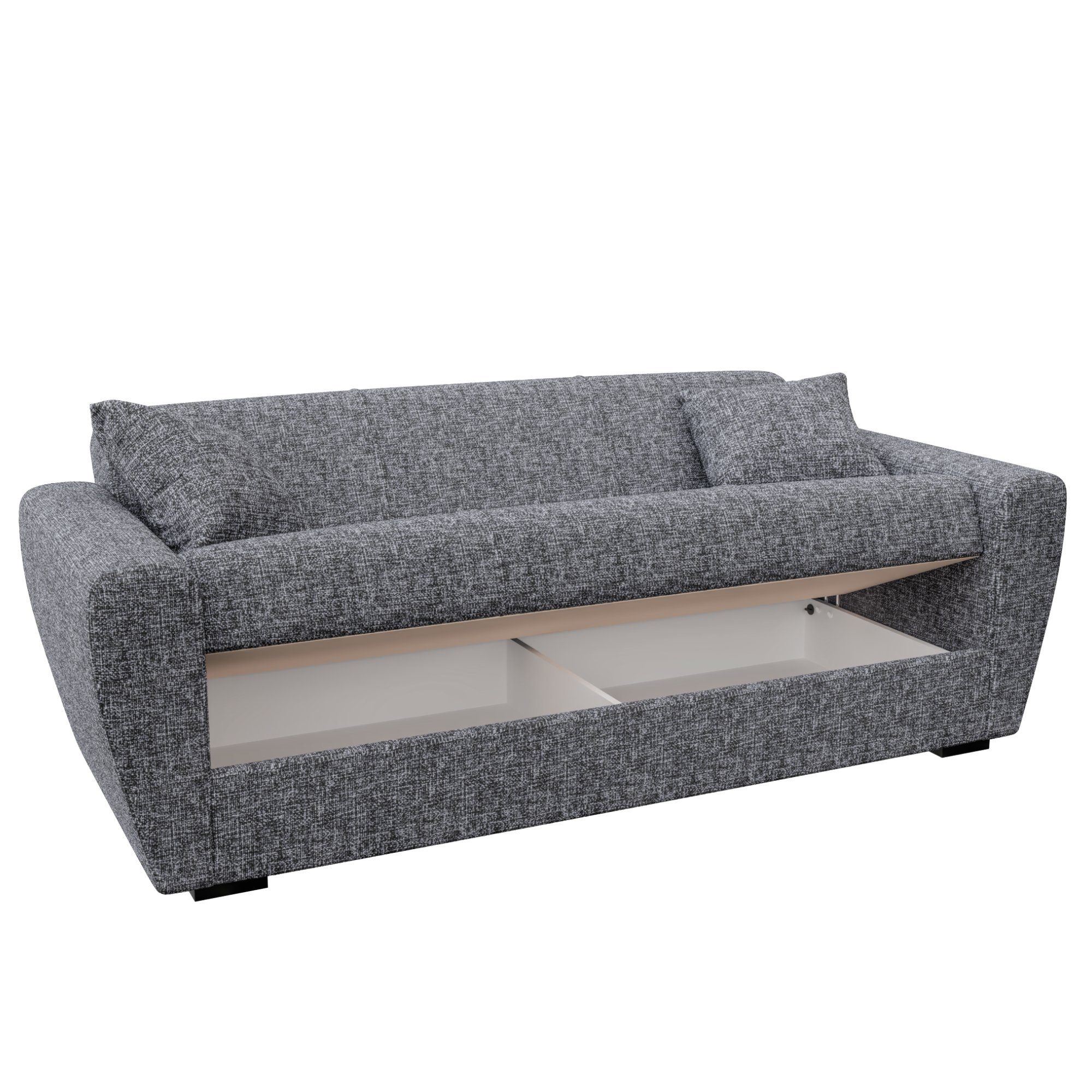 Grau Sofa Gozos x Sitzer, Palamos x cm 3 Leinenoptikstoff, Series 86 Gozos 221 Couch 85 Bettfunktion