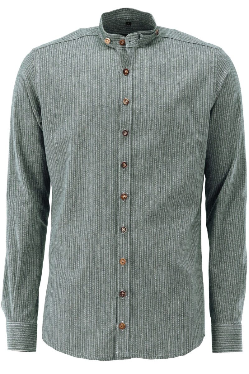 Orbis Textil GmbH & Co. KG Trachtenhemd Trachtenhemd - WENDELIN - kornblau light, trachtenhellgrün